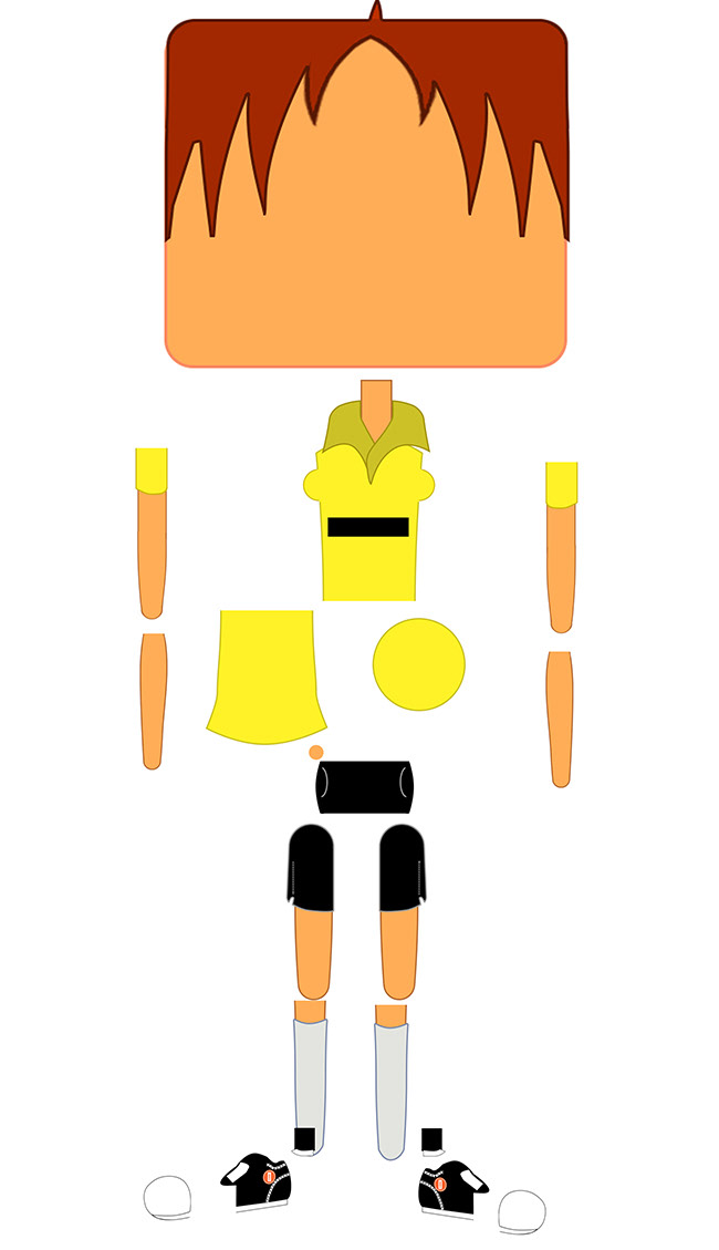 Bob o trabalhador manual estilizado Lowpoly personagem de desenho