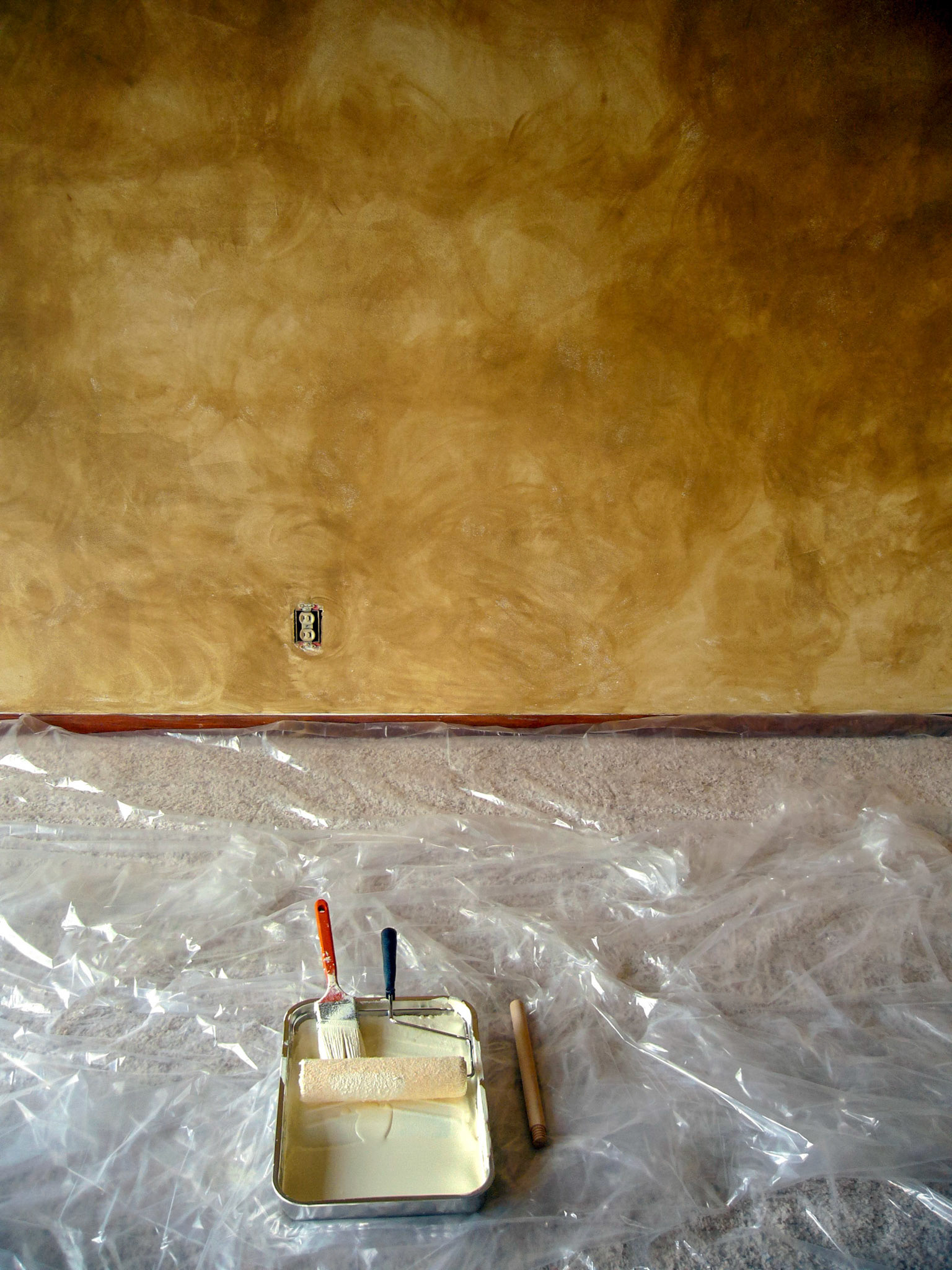 The dining room before painting in Scott and Cheryl Carter's new house before they move in.