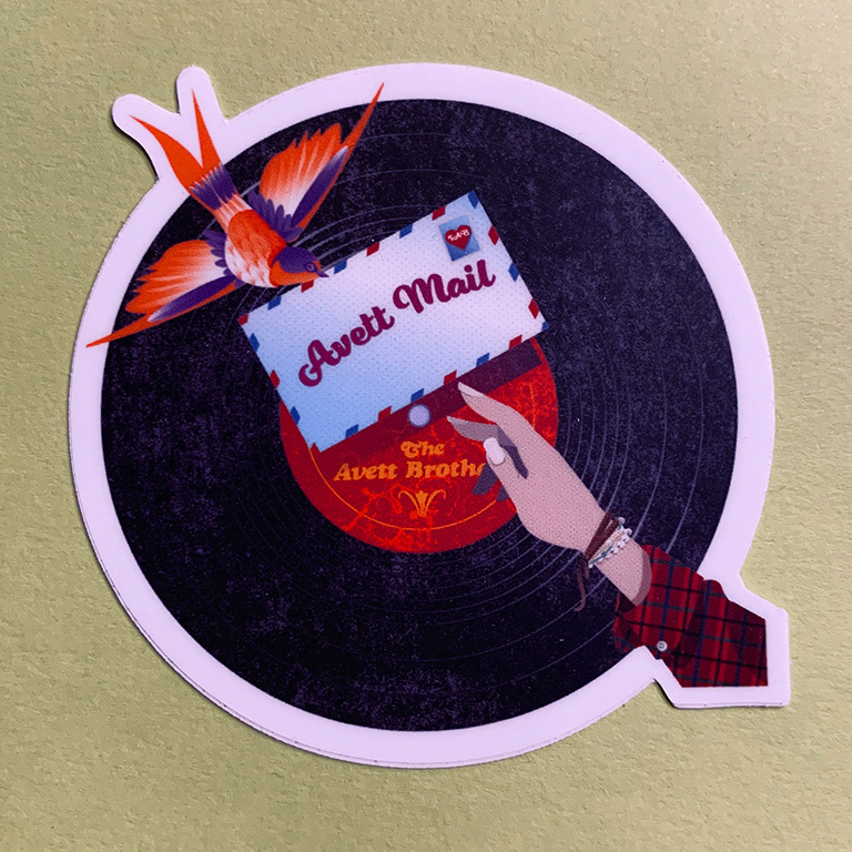 Avett Mail: Addressing sticker printed piece