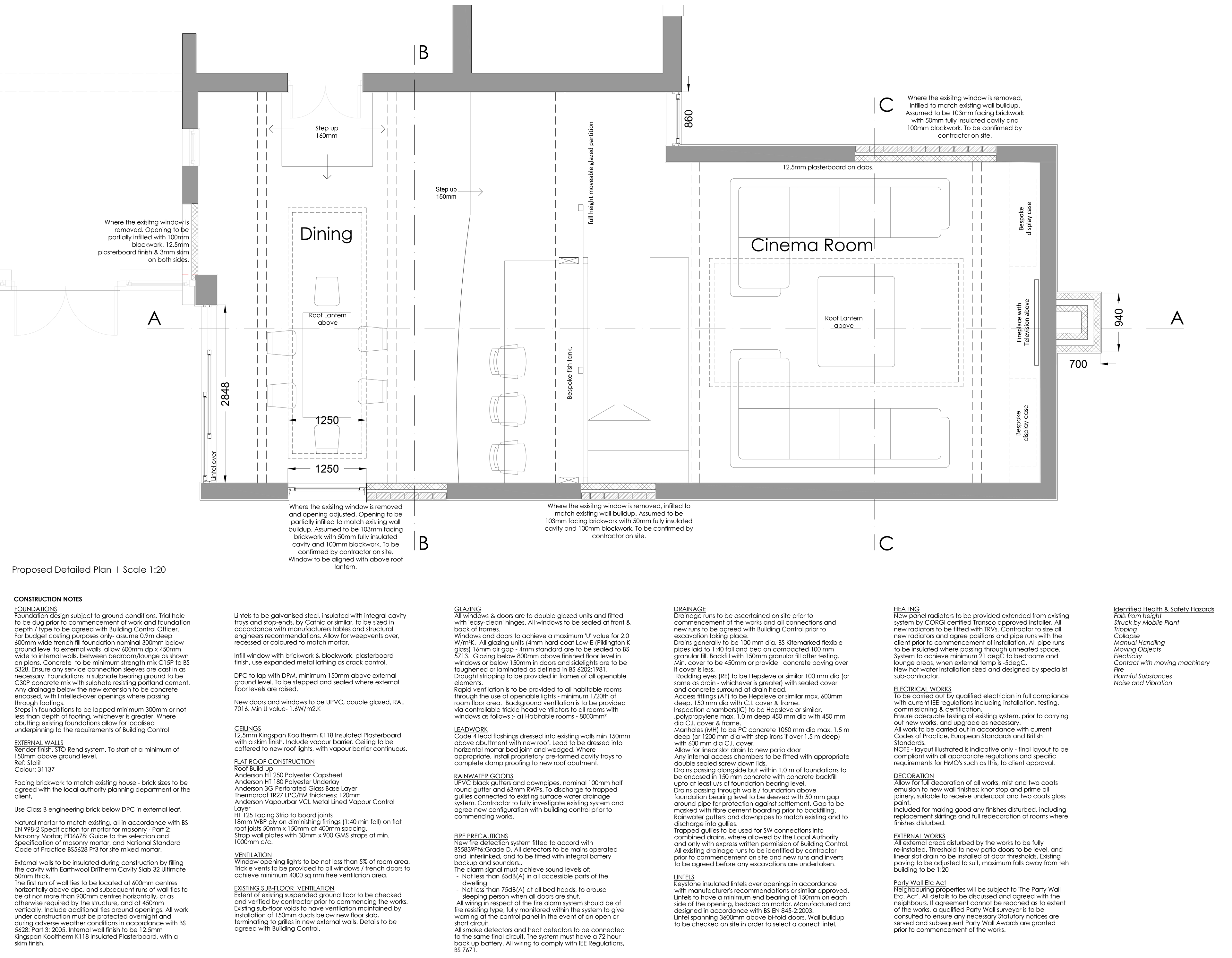 Floor Plan & Construction Notes