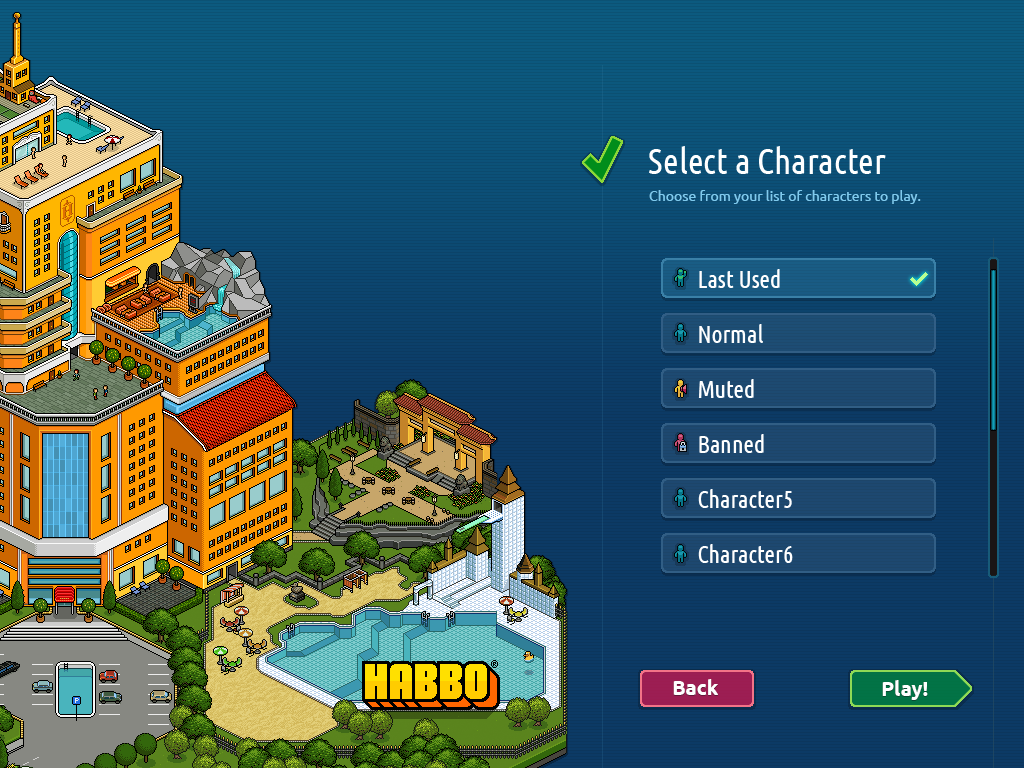 Character Select: Characters current 'state' is also shown