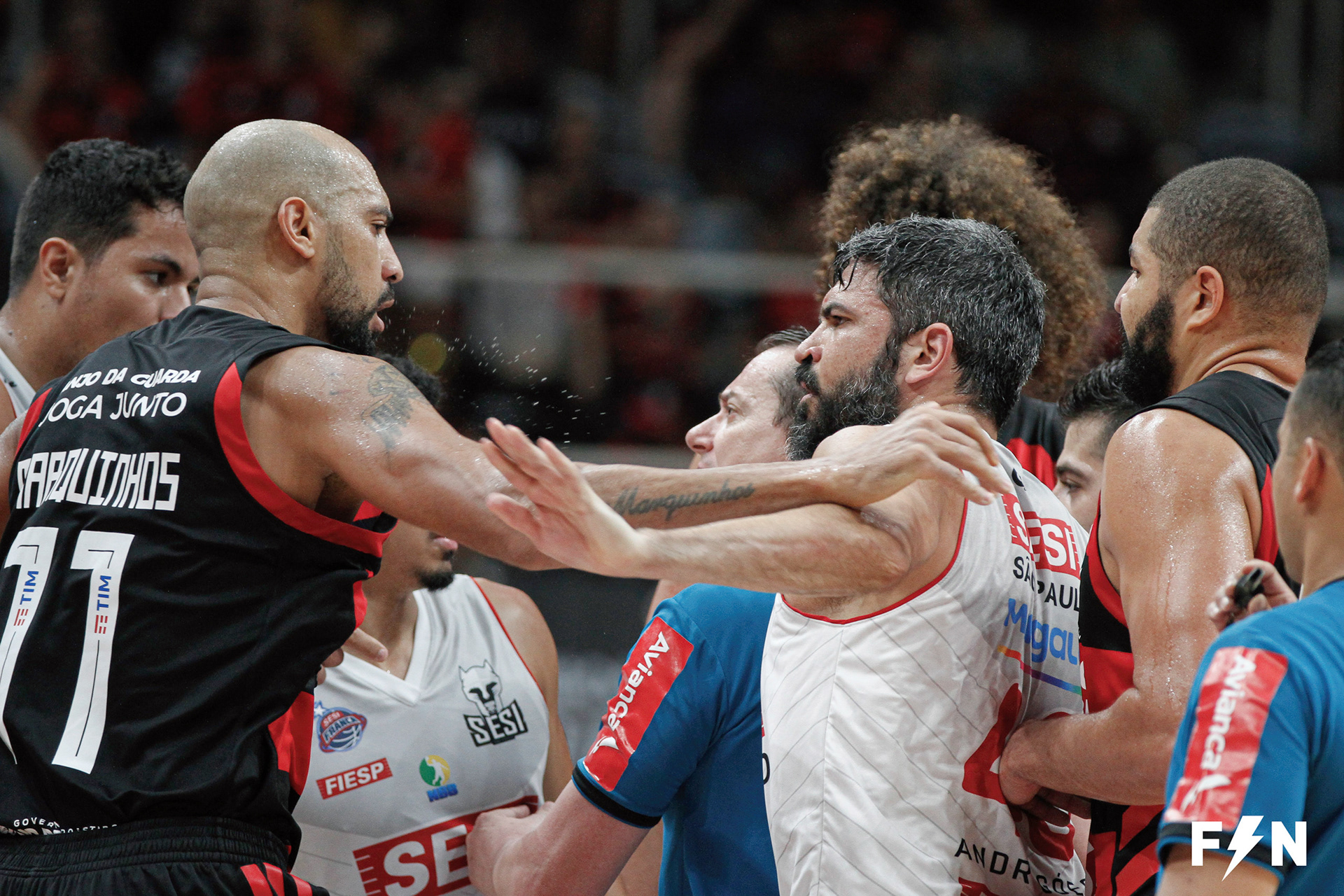 Lances da partida entre Flamengo 76 x 62 Sesi Franca (SP), válida pelas finais da NBB / Caixa, temporada 2018/2019, no Maracanãzinho, localizado no bairro do Maracanã, zona norte do Rio de Janeiro (RJ), neste sábado 01.06.2019). (Foto: Fred Nogueira)