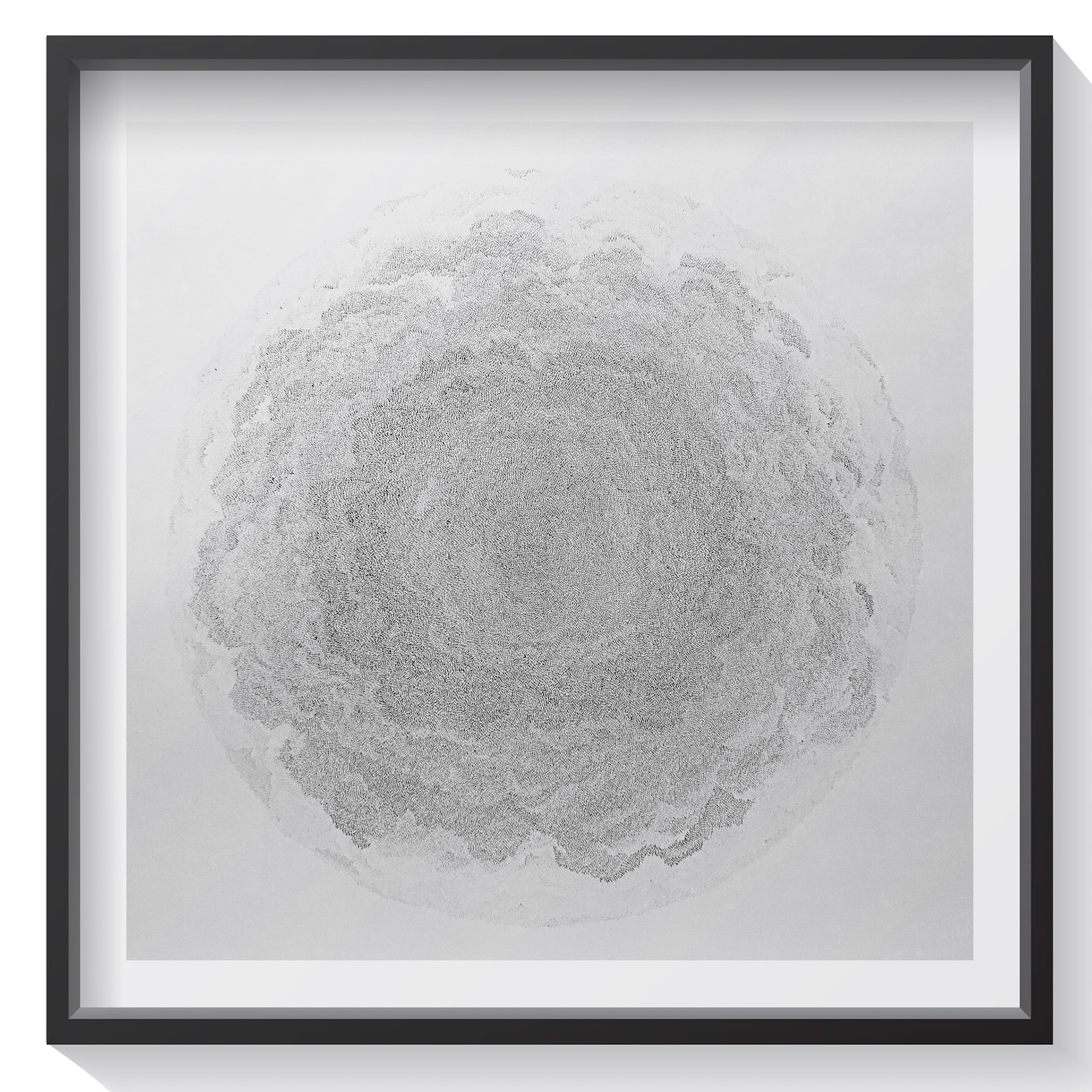 Repousse, 90 x 90 cm, stylo bille sur papier, 2019, collection privée