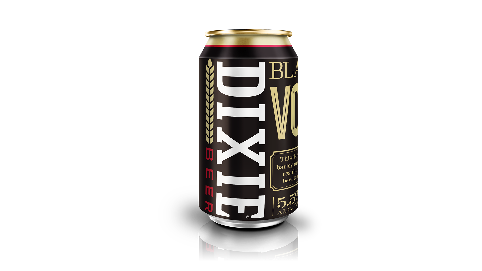Dixie Blackened Voodoo 12 oz. Can Design