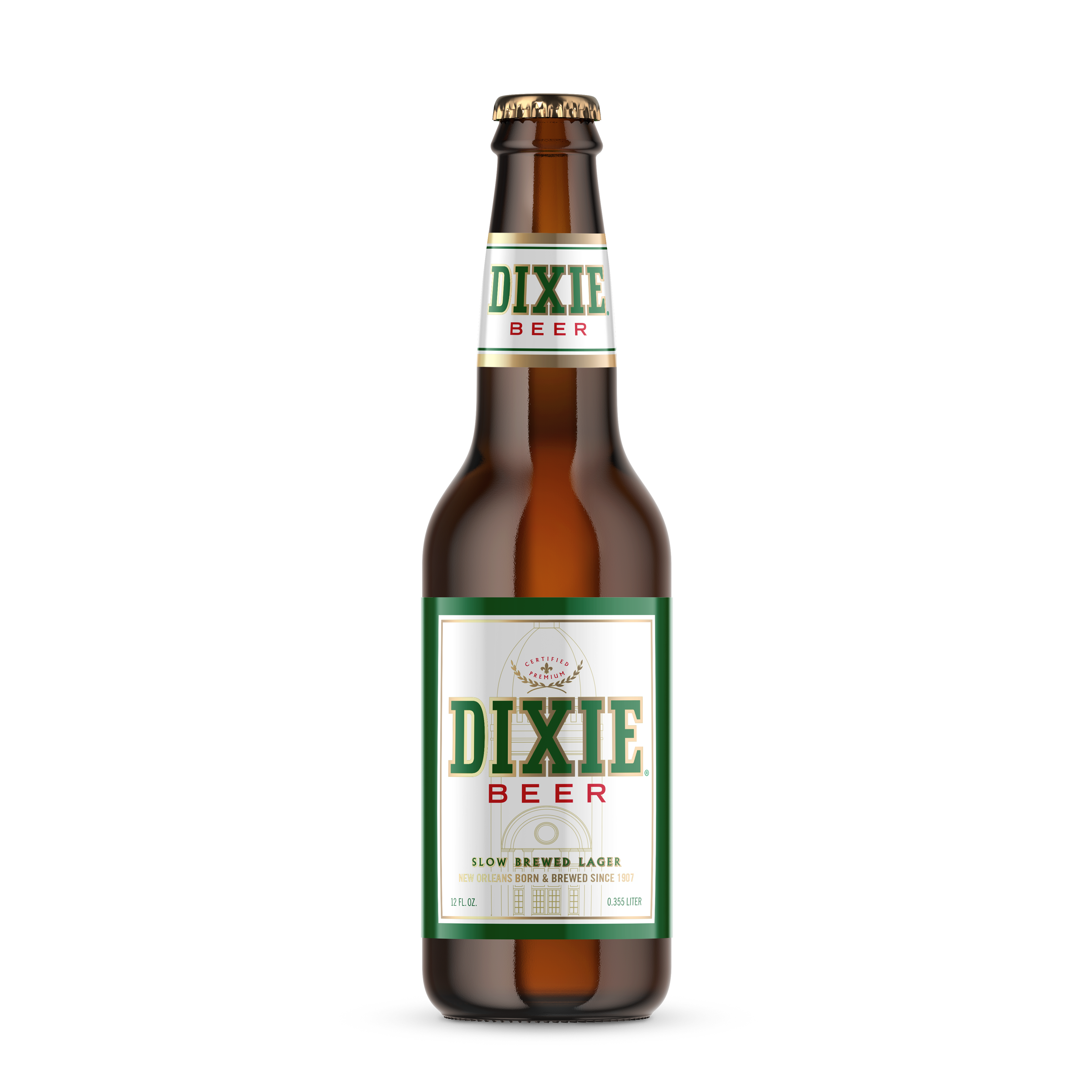 Dixie Beer Lager 12 oz. Bottle Design