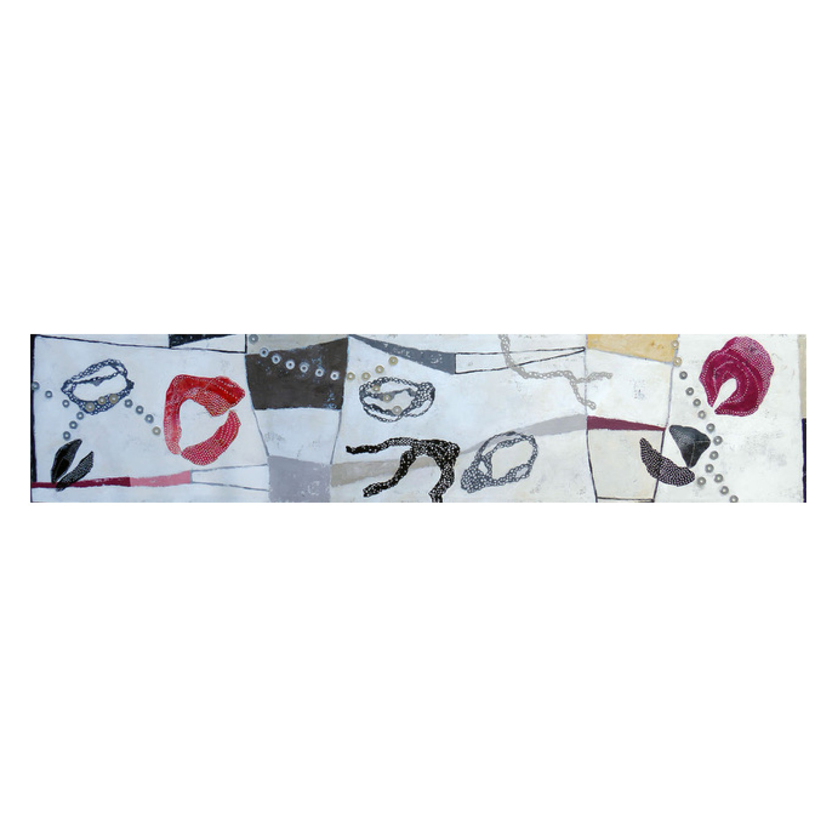 “Por erosion natural” 40x180cm. Acrílico sobre tela. 2020