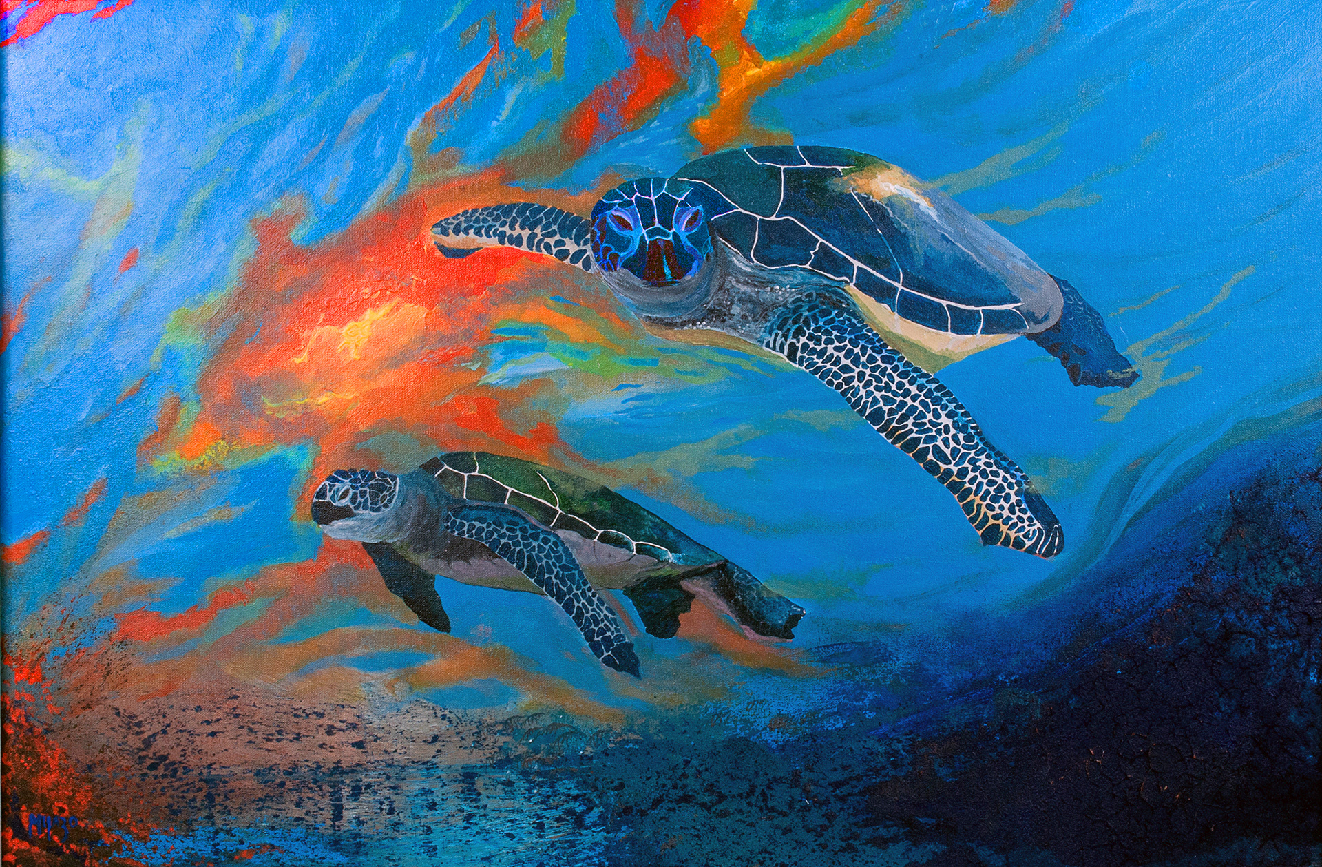 Together in Art - A Community, Expression and Party - Sea Life Paintings