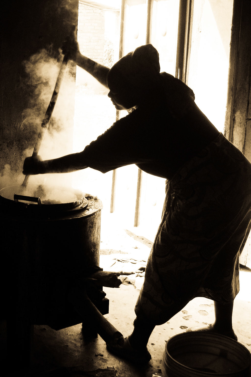Making of Ugali. Arusha, Tanzania.