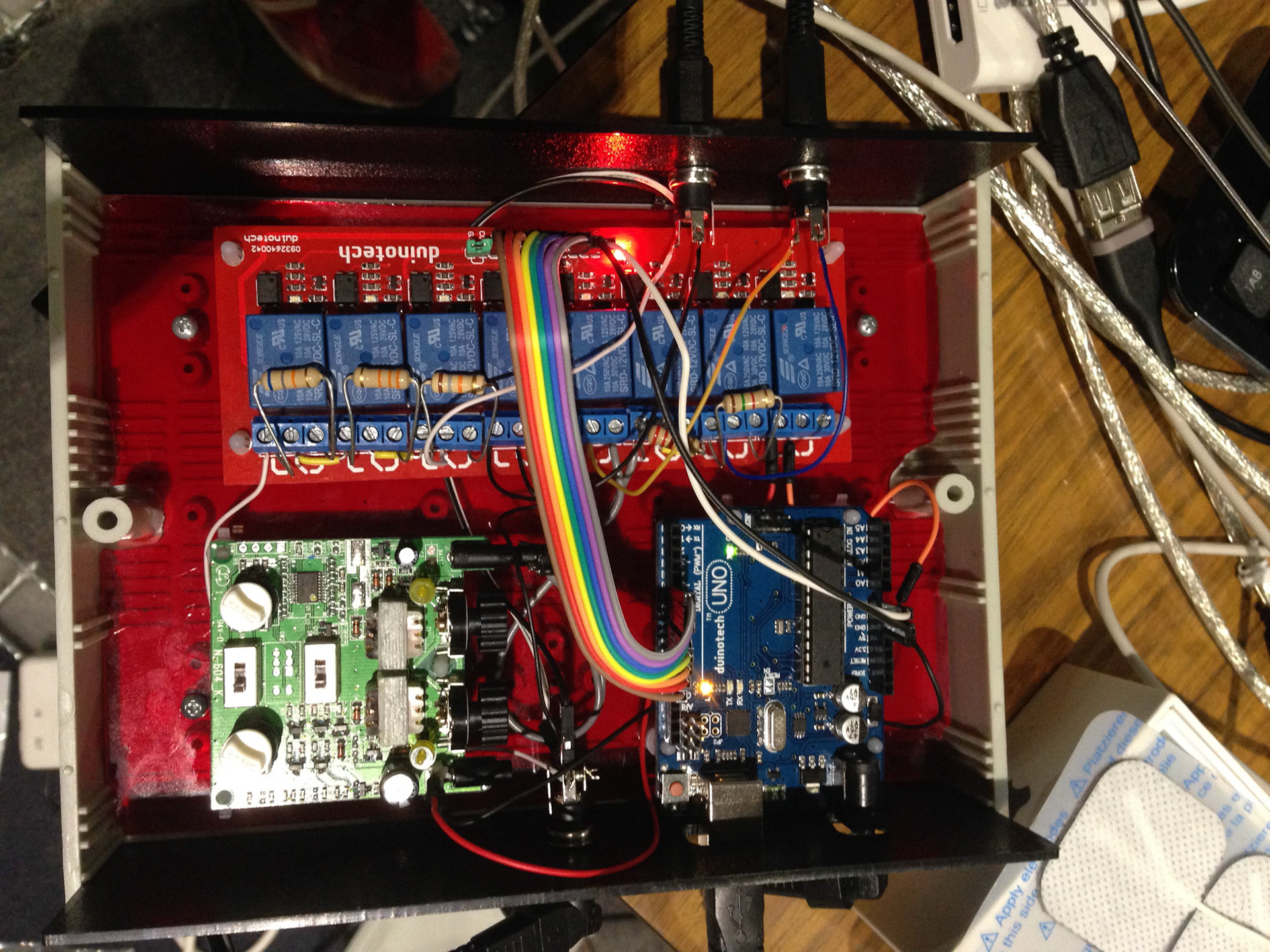 Inside the arduino for gloves