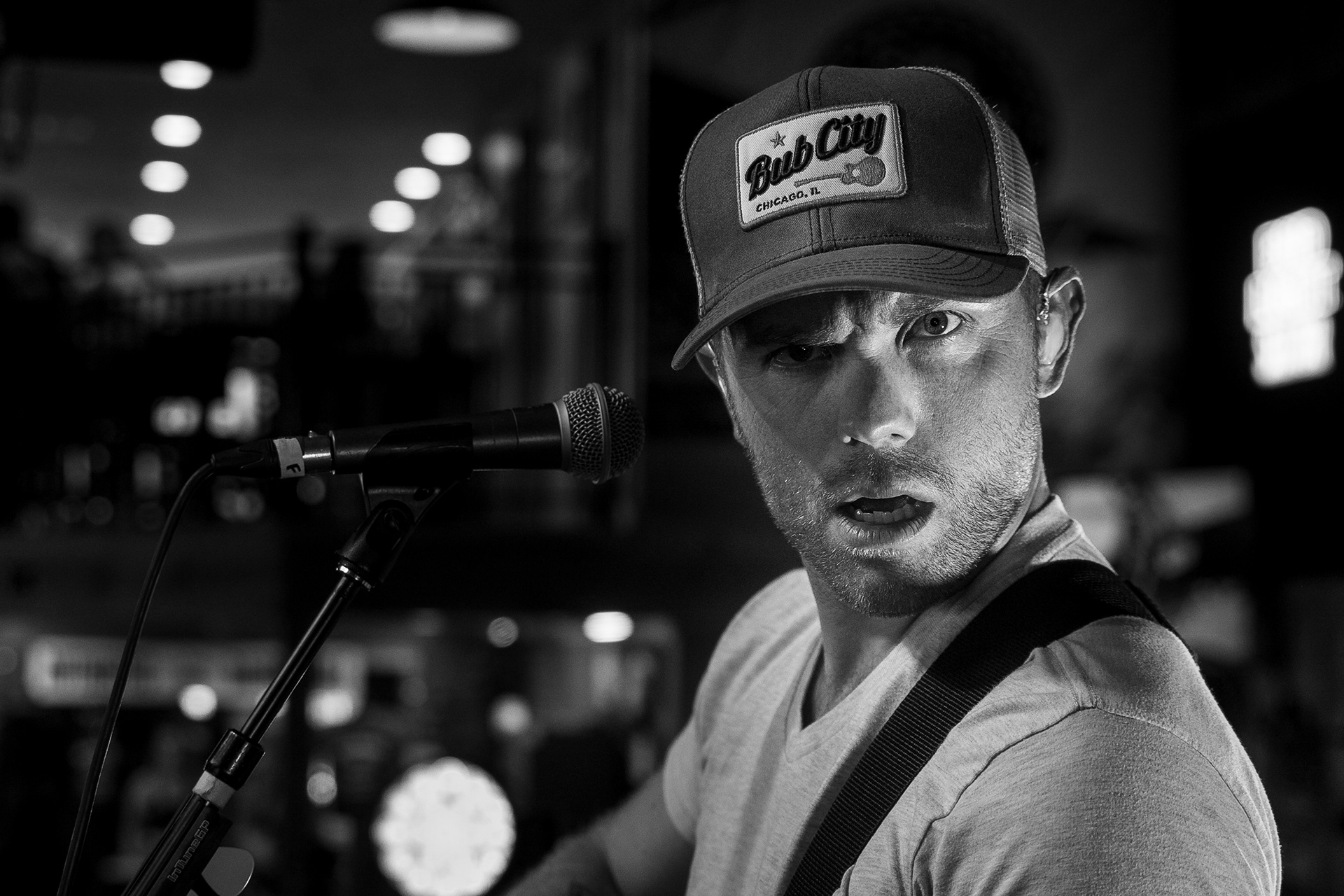 Bryan Loweree performs on the Jack Daniel’s Stage at the Loud American Roadhouse during the third day of the 81st Sturgis Motorcycle Rally in Sturgis, South Dakota. 08.08.21.