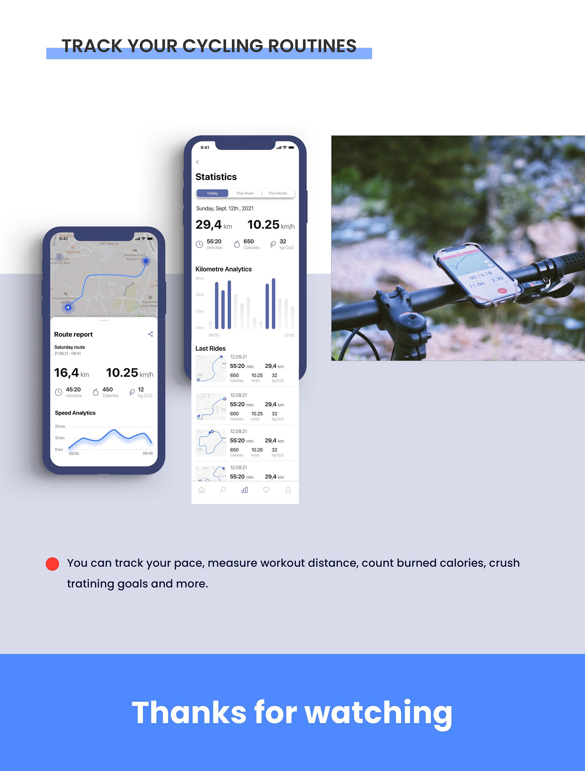 gizem acil - roll-bike Cycling App - UI/UX for iOS and Android