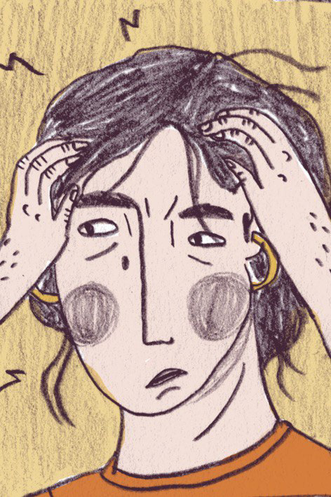 Self-portrait as a part of the zine Kreative Krisen, 2019