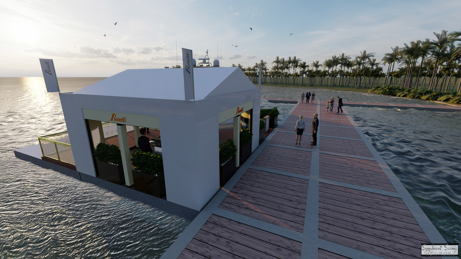 Benetti: Fort Lauderdale Boat Show Tent Render 2