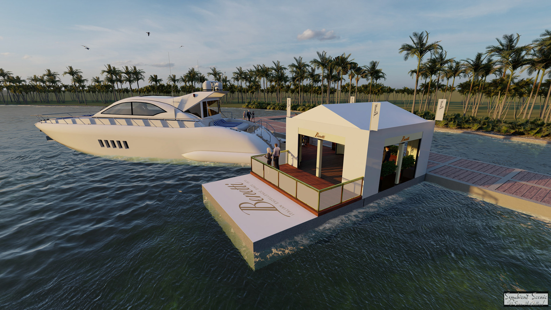 Benetti: Fort Lauderdale Boat Show Tent Render 1