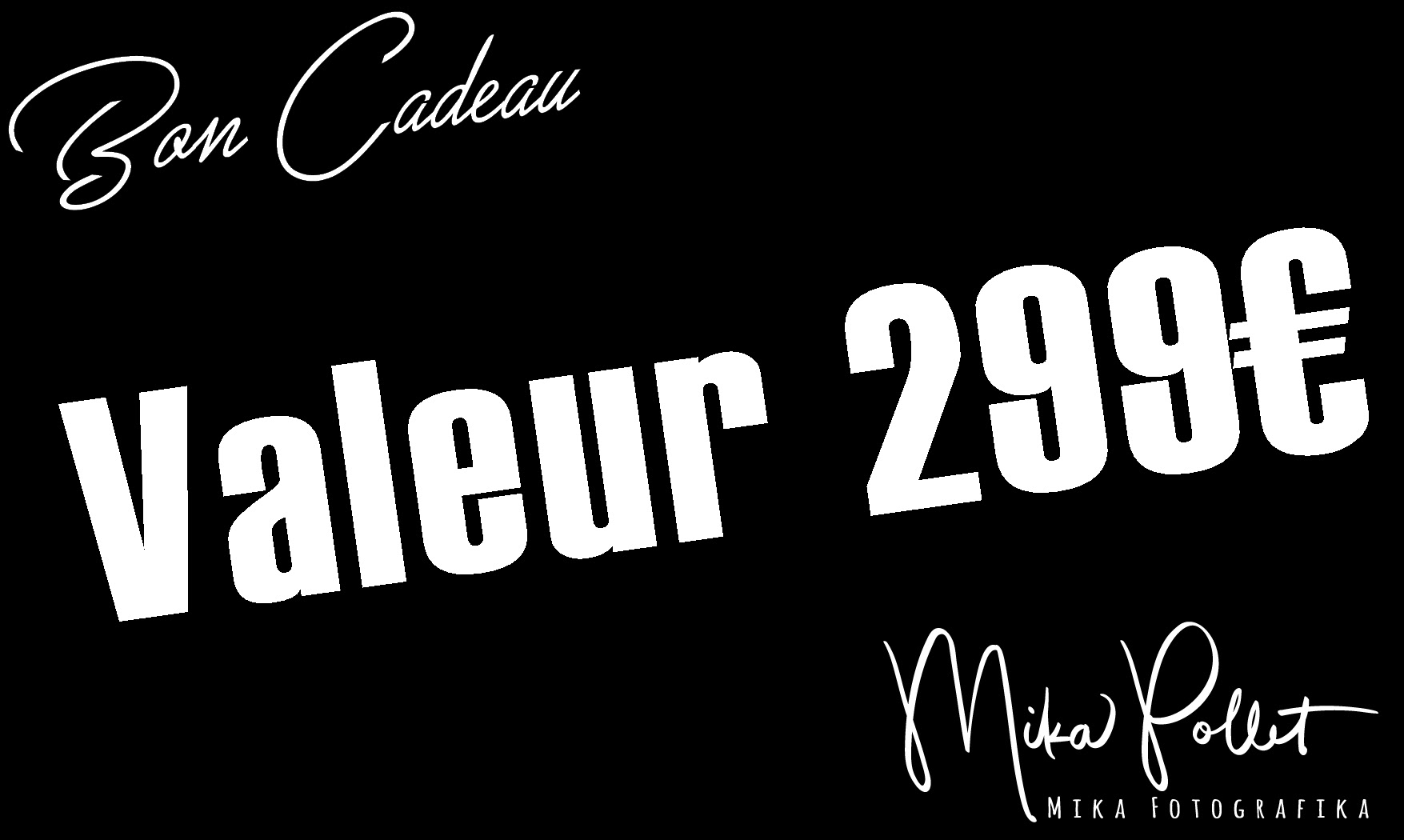Bon cadeau shooting photo studio 299€