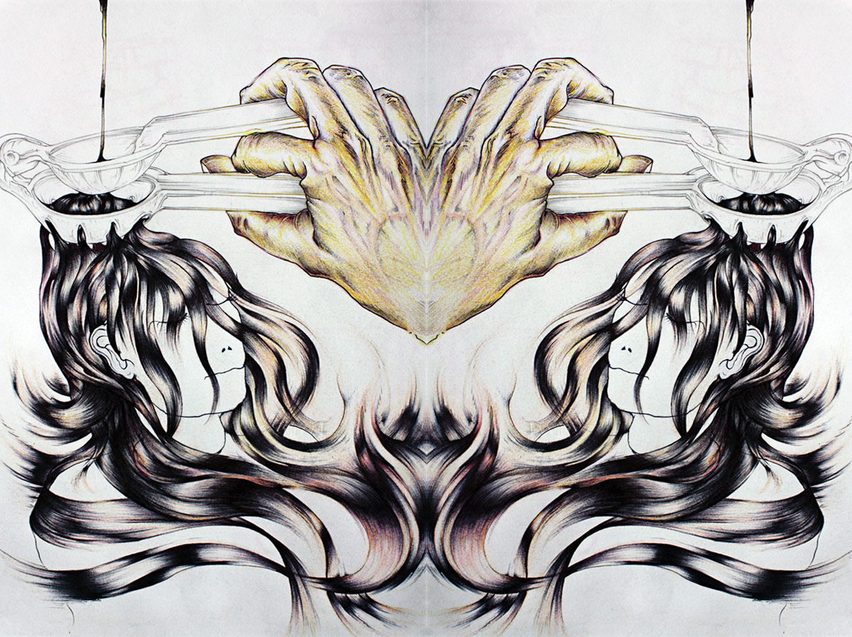 EDITORIAL / Ink · Color pencils · Graphite.