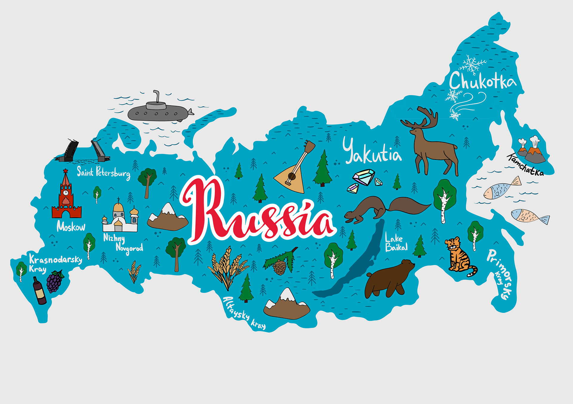 5 городов своей страны. Карта России. Карта России картинка. Карта России мультяшная. Карта России для детей.