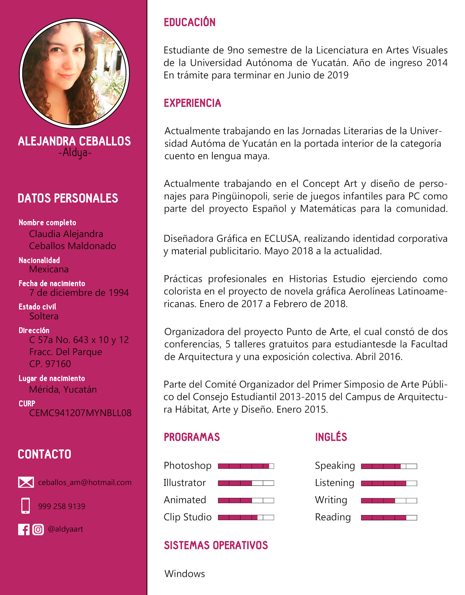 Alejandra Ceballos Curriculum Vitae