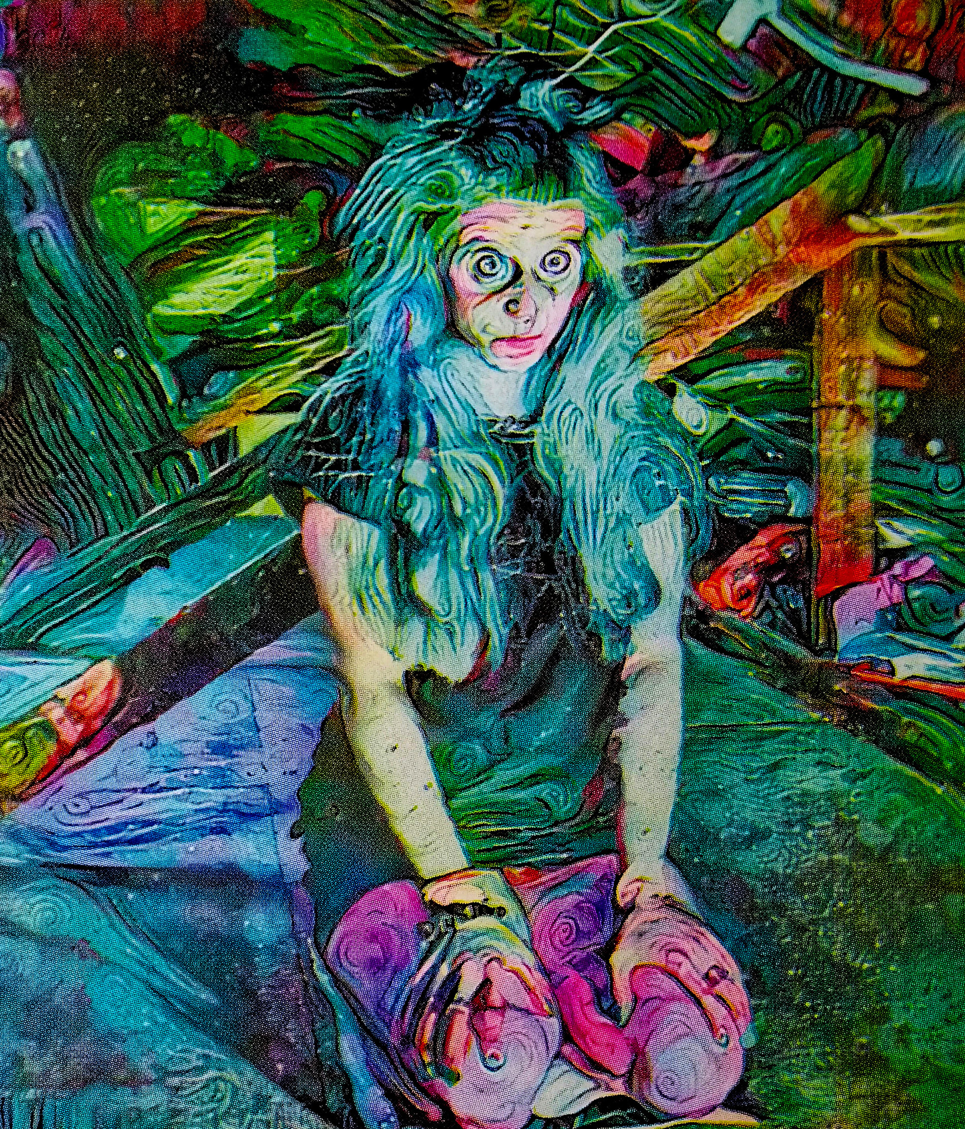'Aunty Apocalypse' 330x370mm CMYK silkscreen print