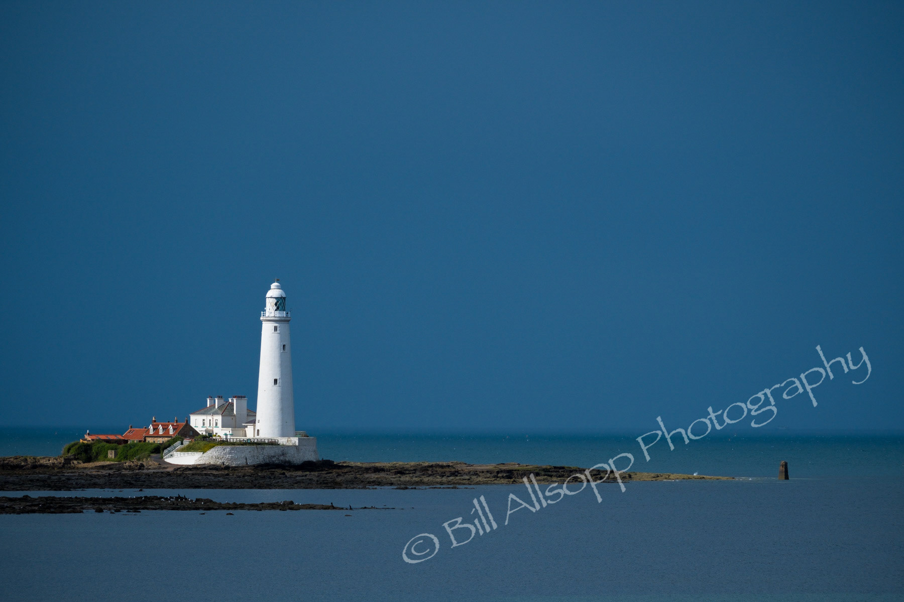 St. Mary's Island and lighthouse.