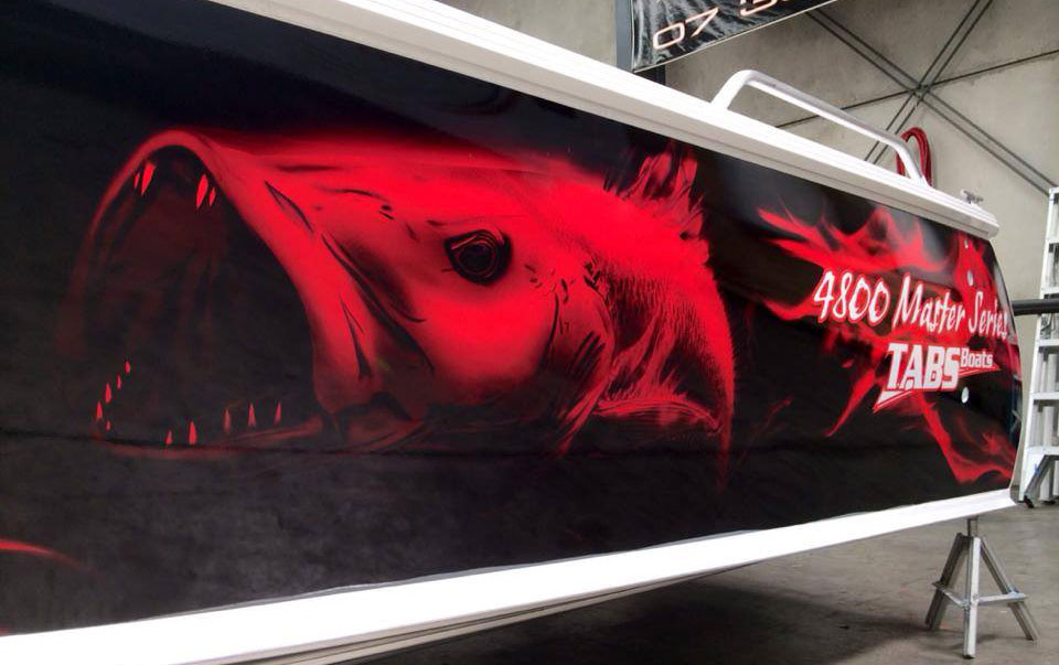 Red Ghost wrap for TABS Boats