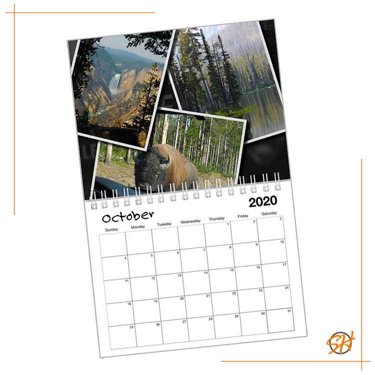 layout with grid example image for souvenir calendar layout