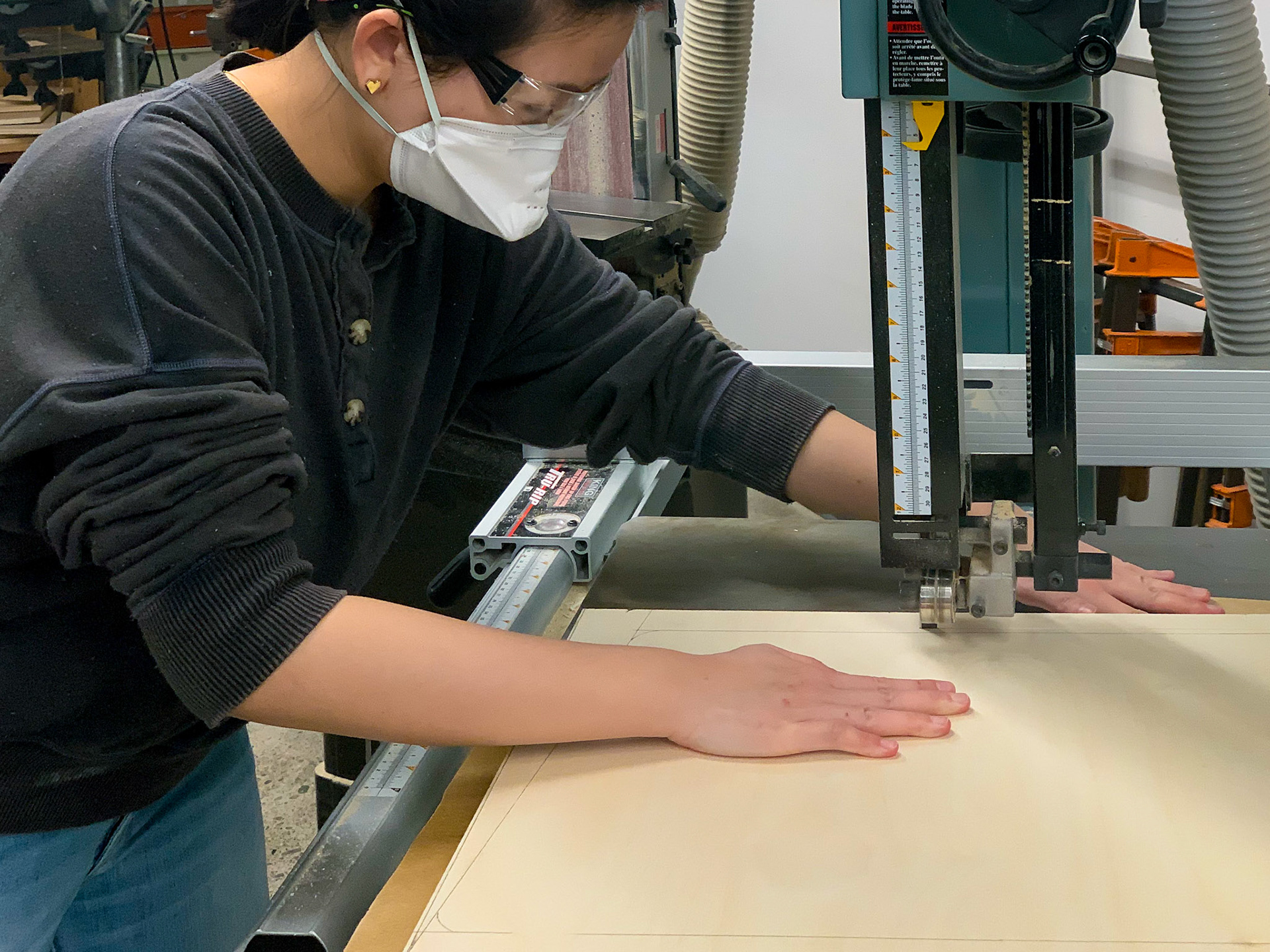 Cutting out the seat