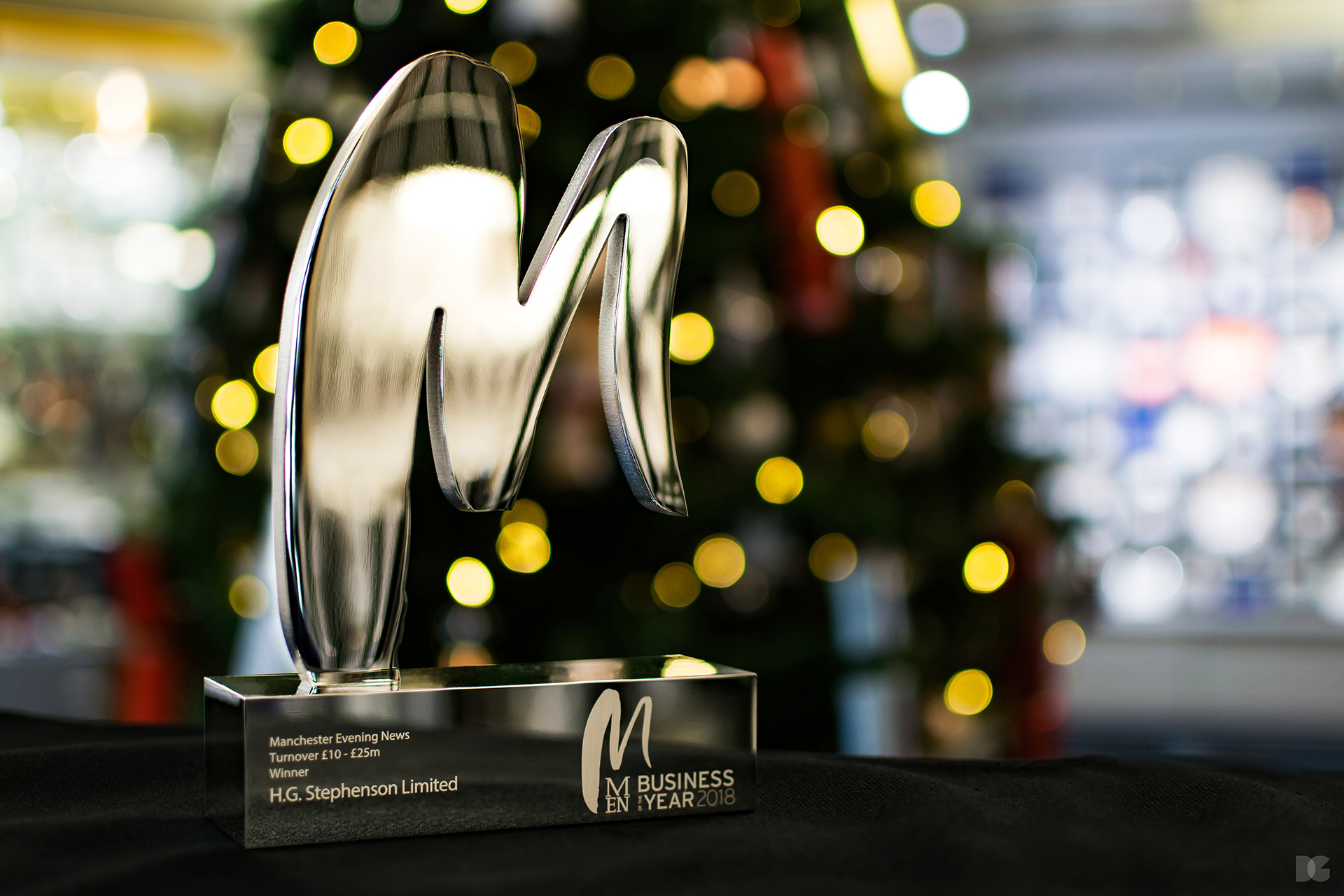 Manchester Evening News Business Award shot for HG Stephenson. © 2018 David Gilmore Design