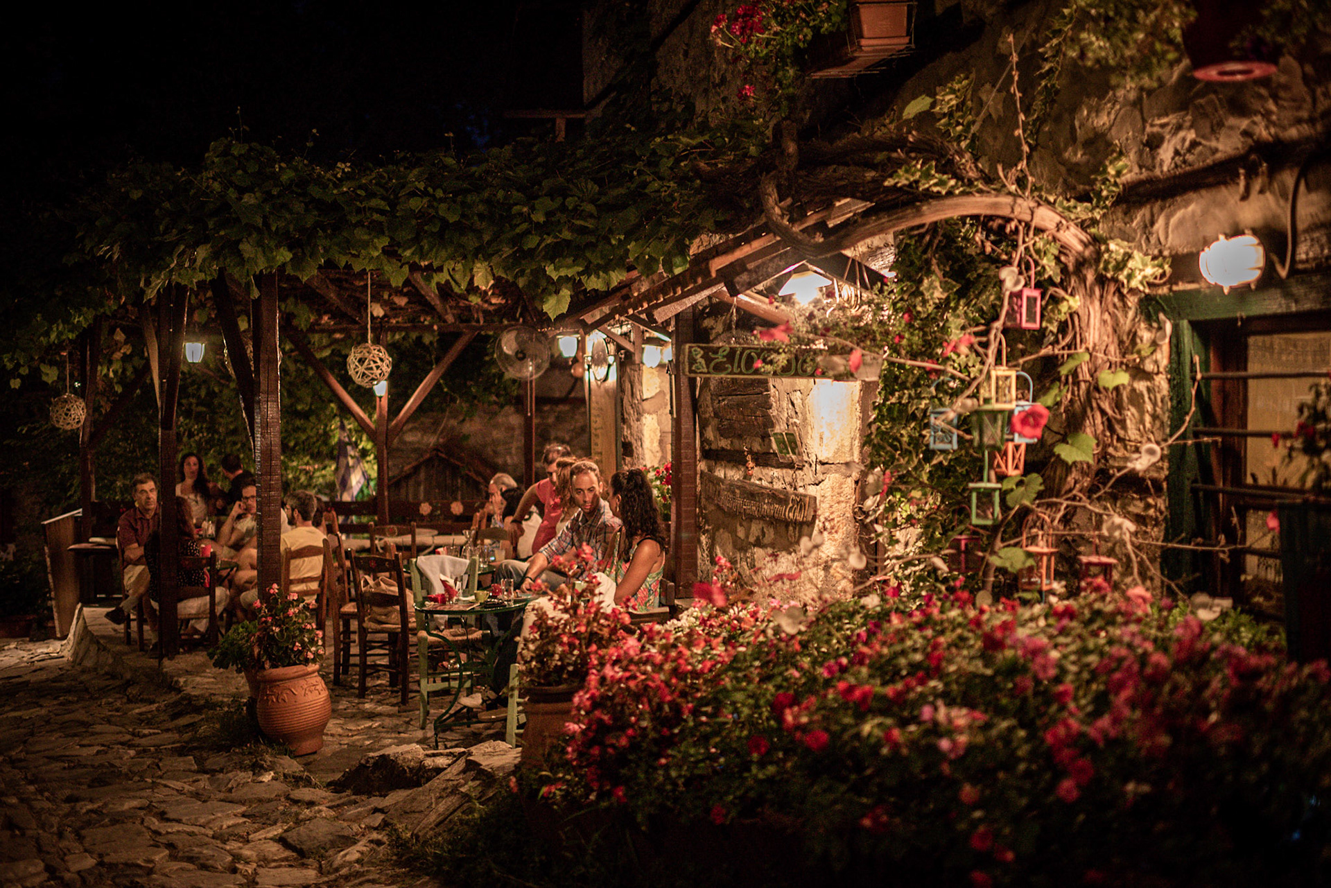 GREEK TAVERNA IN PALEOS PANTELEIMONAS GREECE