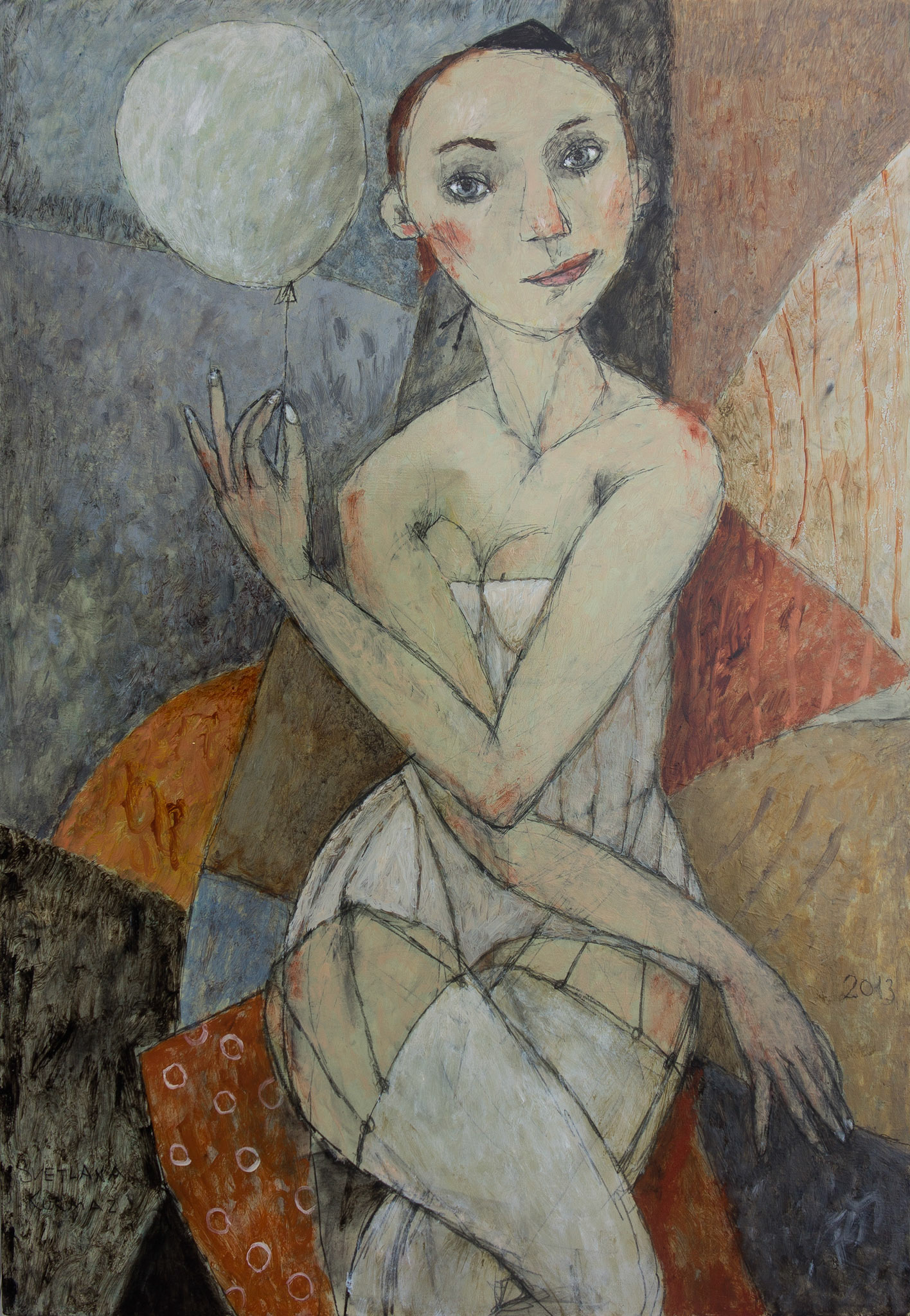 EQUILIBRISTE, oil on canvas, 100x70cm.