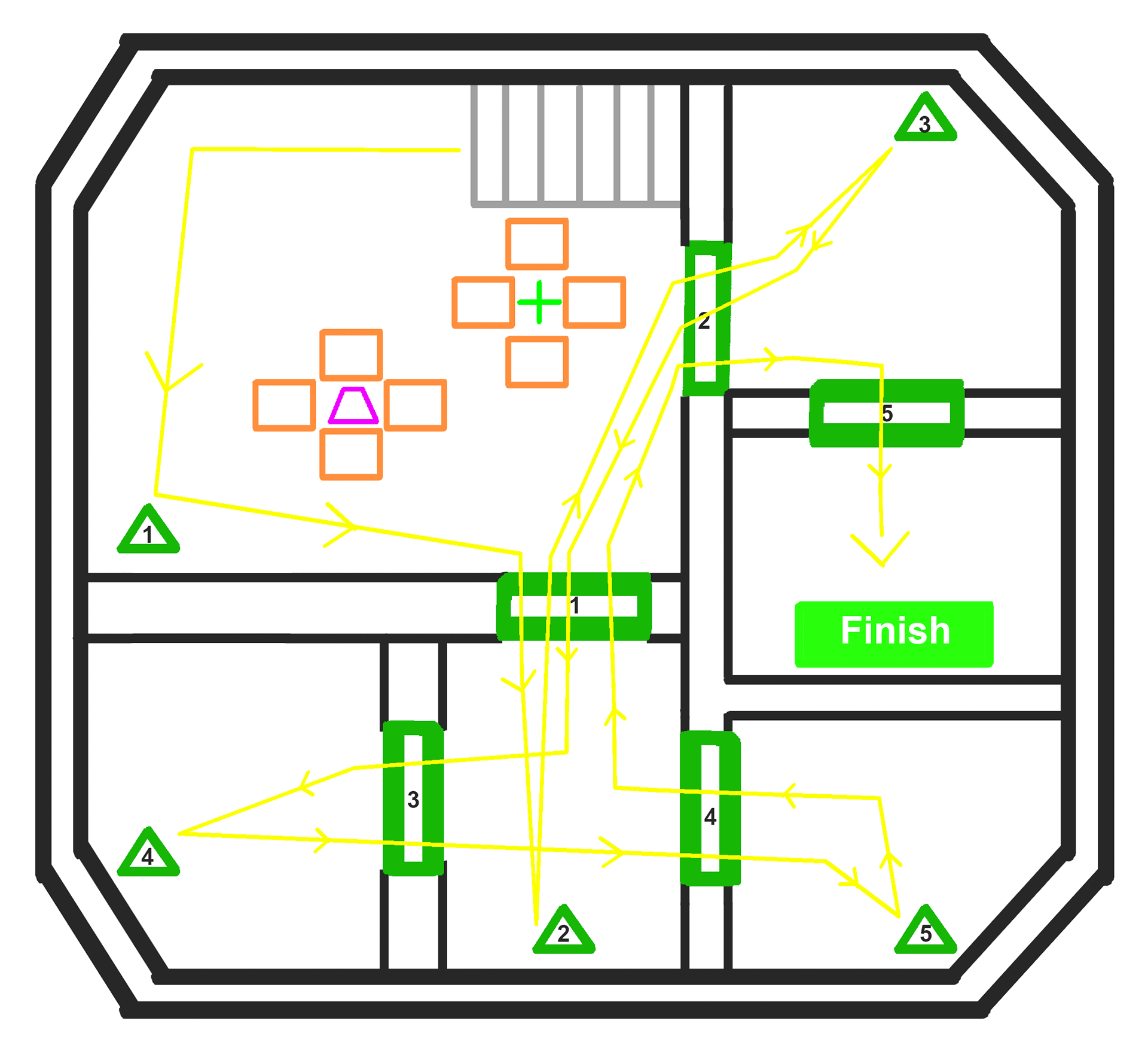 Main Building 2nd Floor Progression Path
