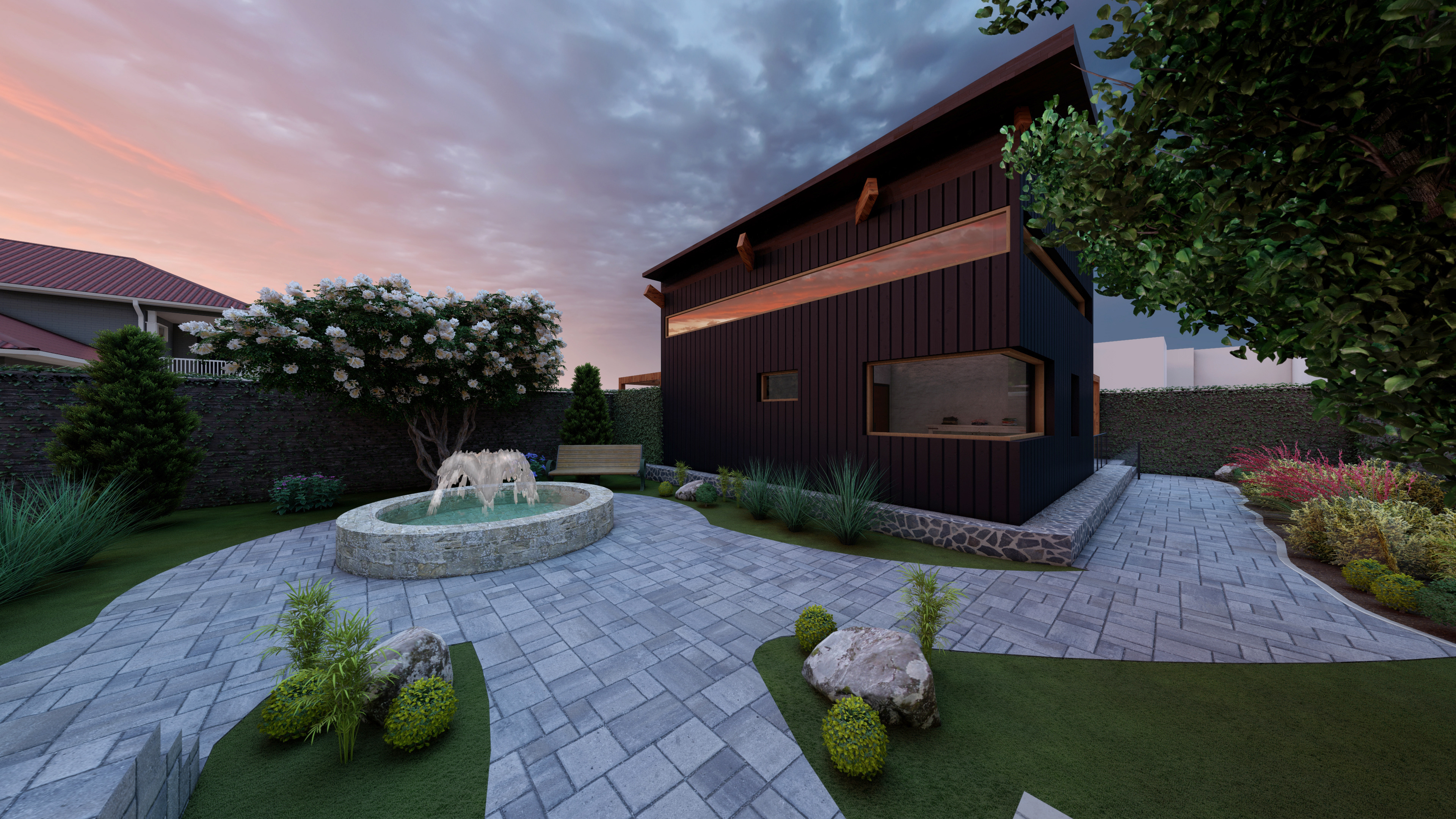 View from shared courtyard