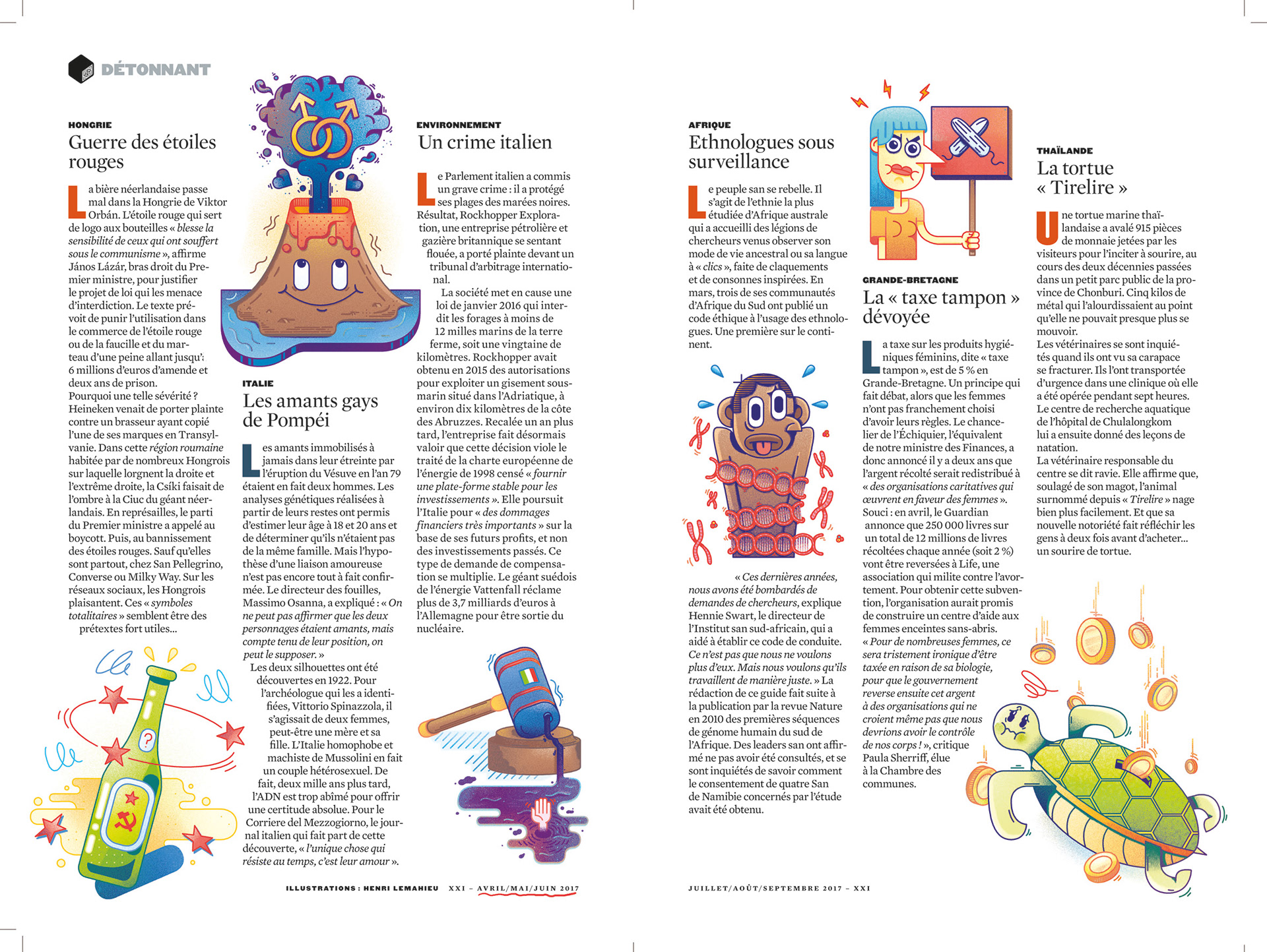 XXI Magazine - illustrations