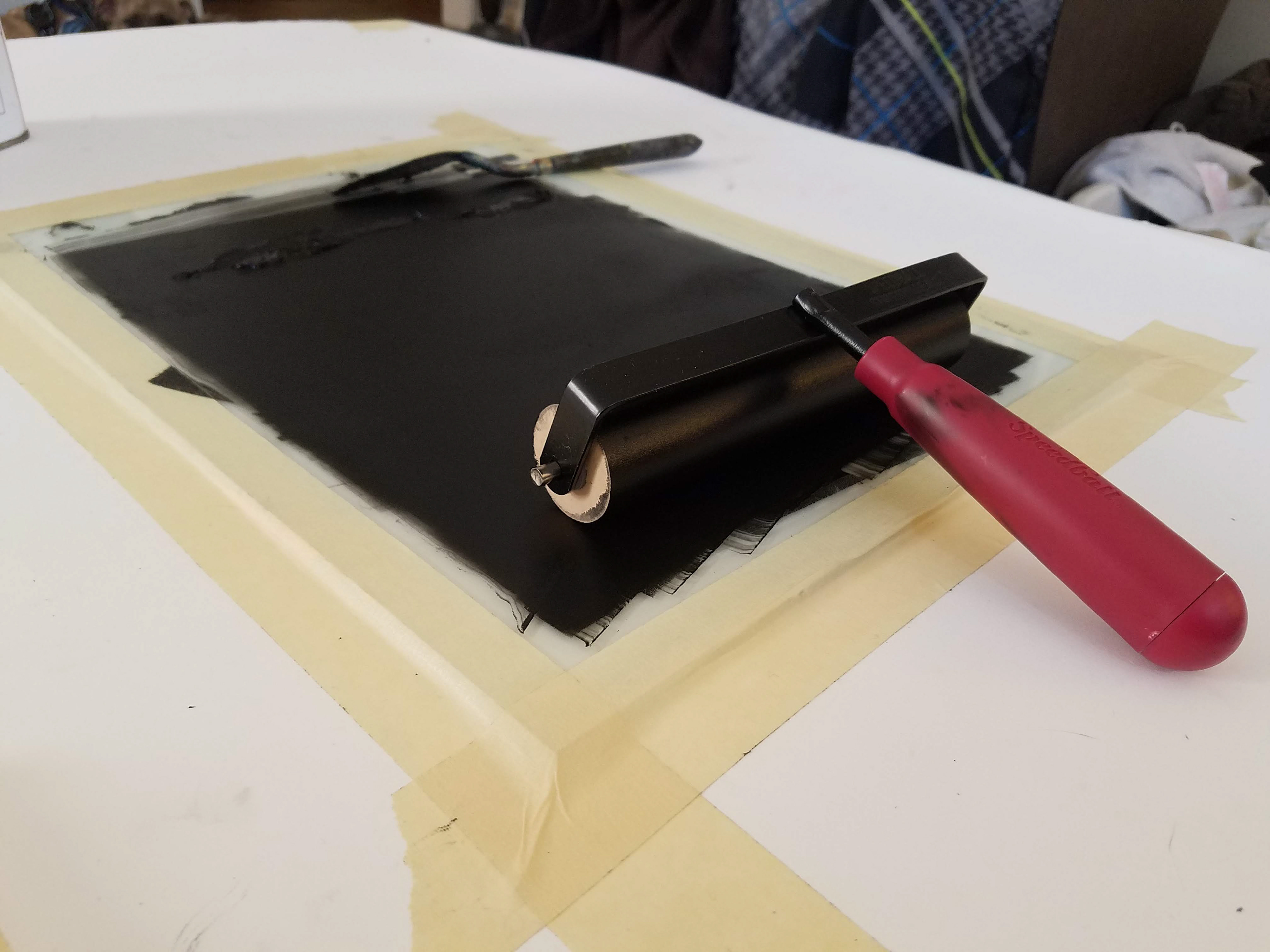 Freshly rolled ink.