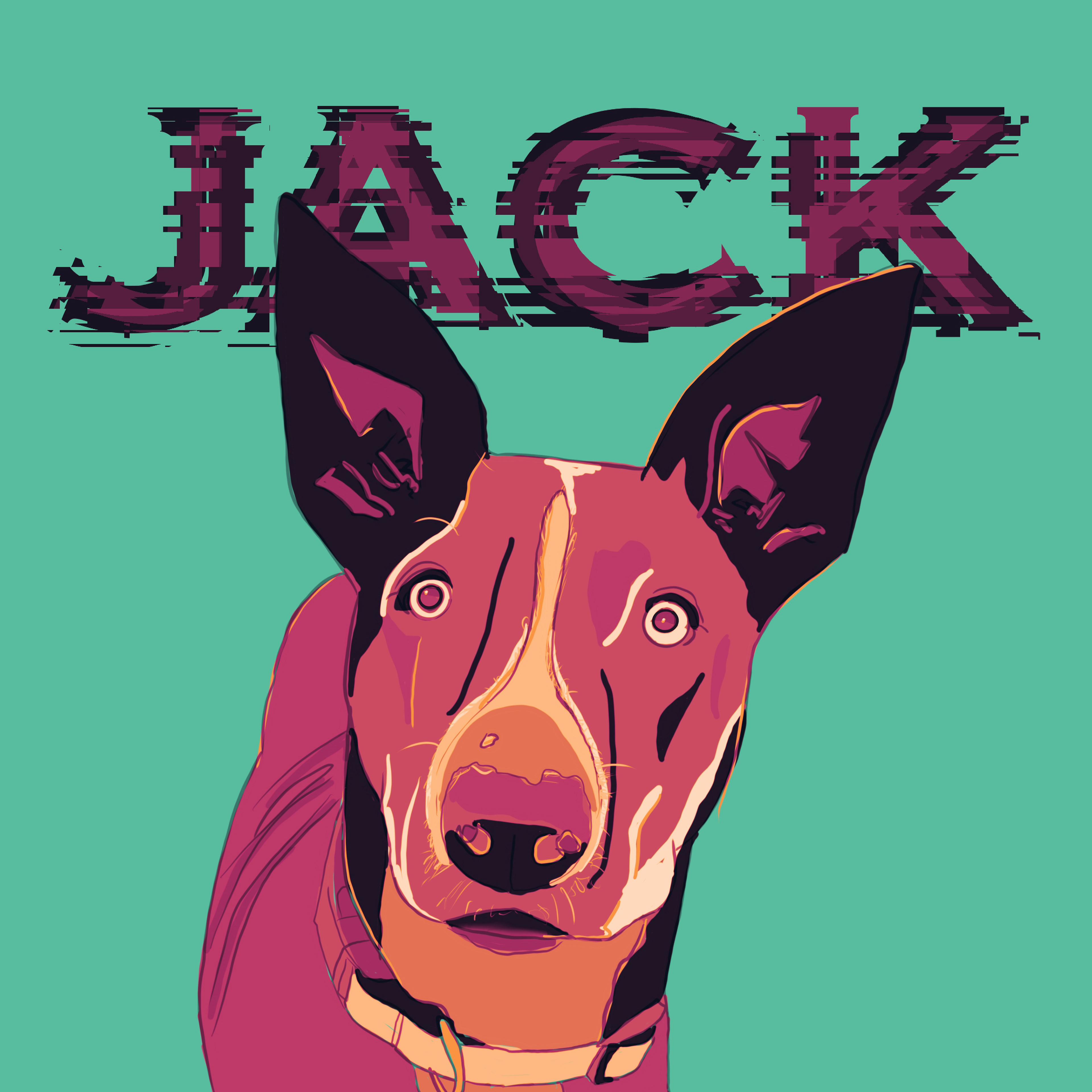Commissioned dog poster