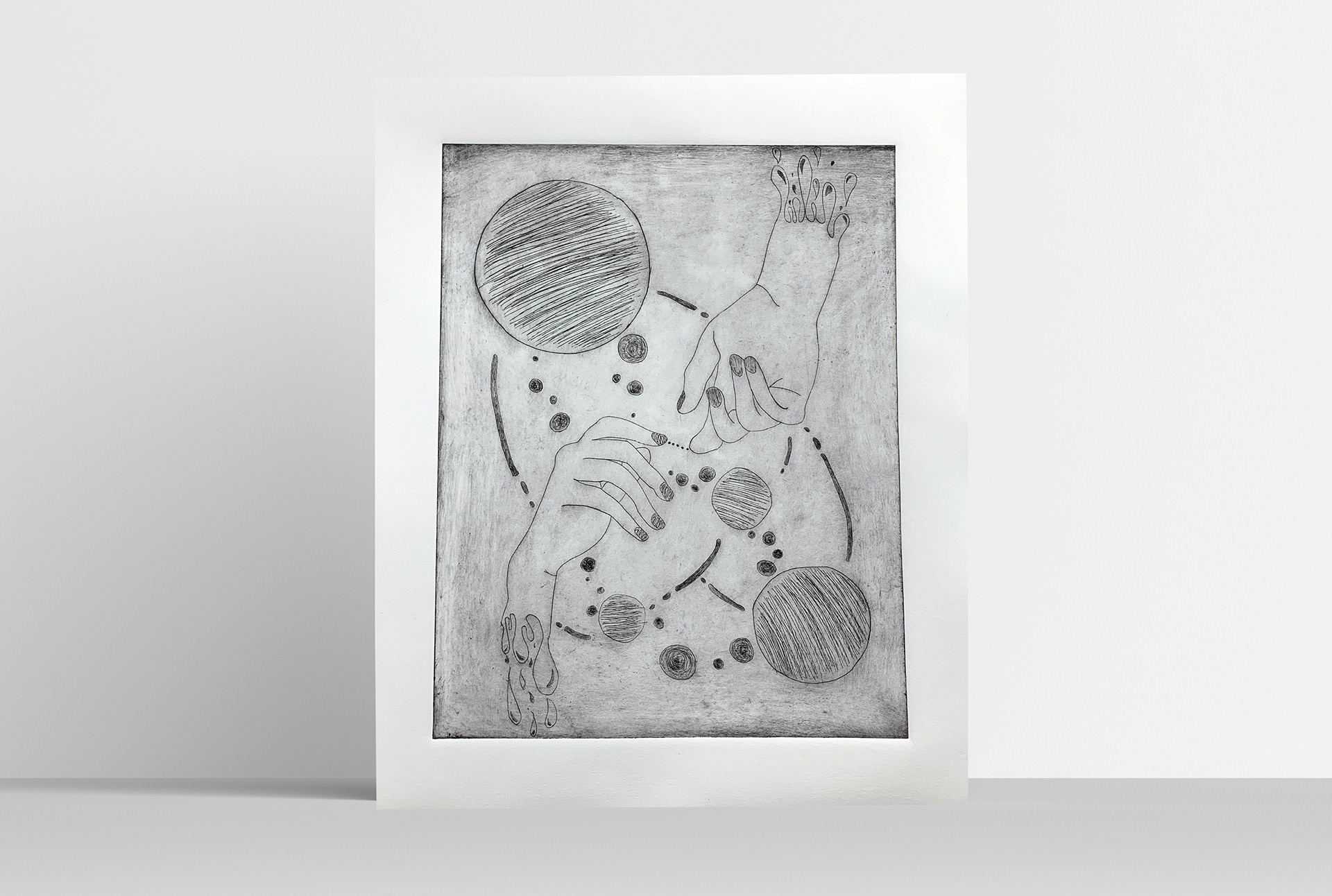 4/6 ED. Get Absorbed In My World. Hands. 2020 (Plexi)