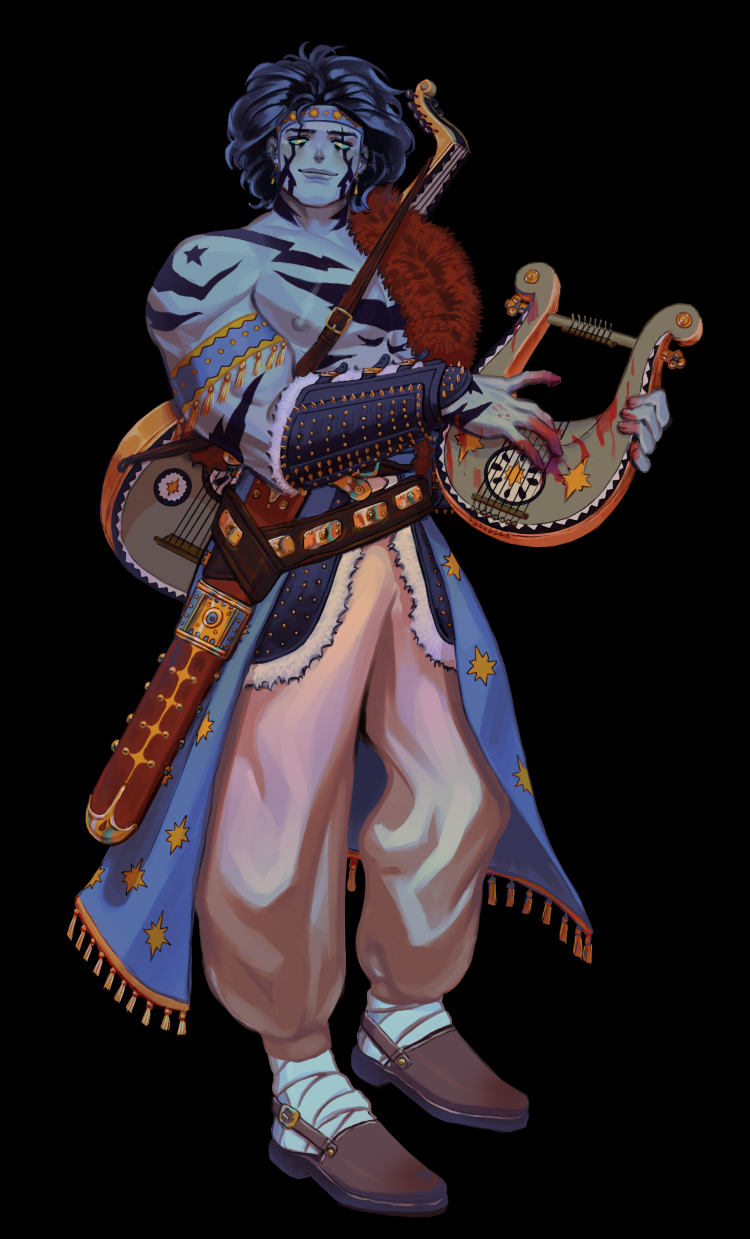Varavhal Dayfriend Vunakekaki (goliath bard), DnD PC, 2019