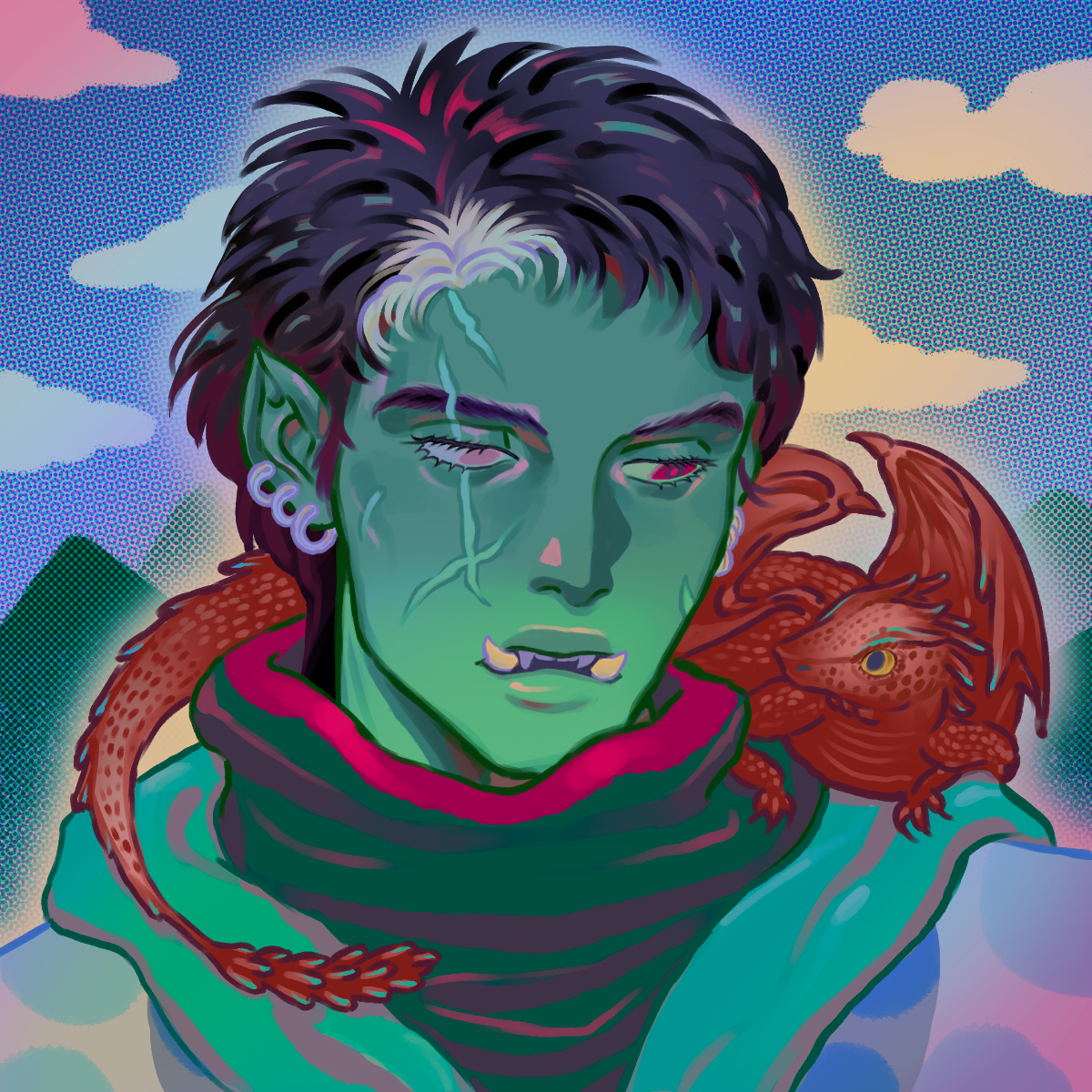 Kamozur Portrait, DnD, 2020