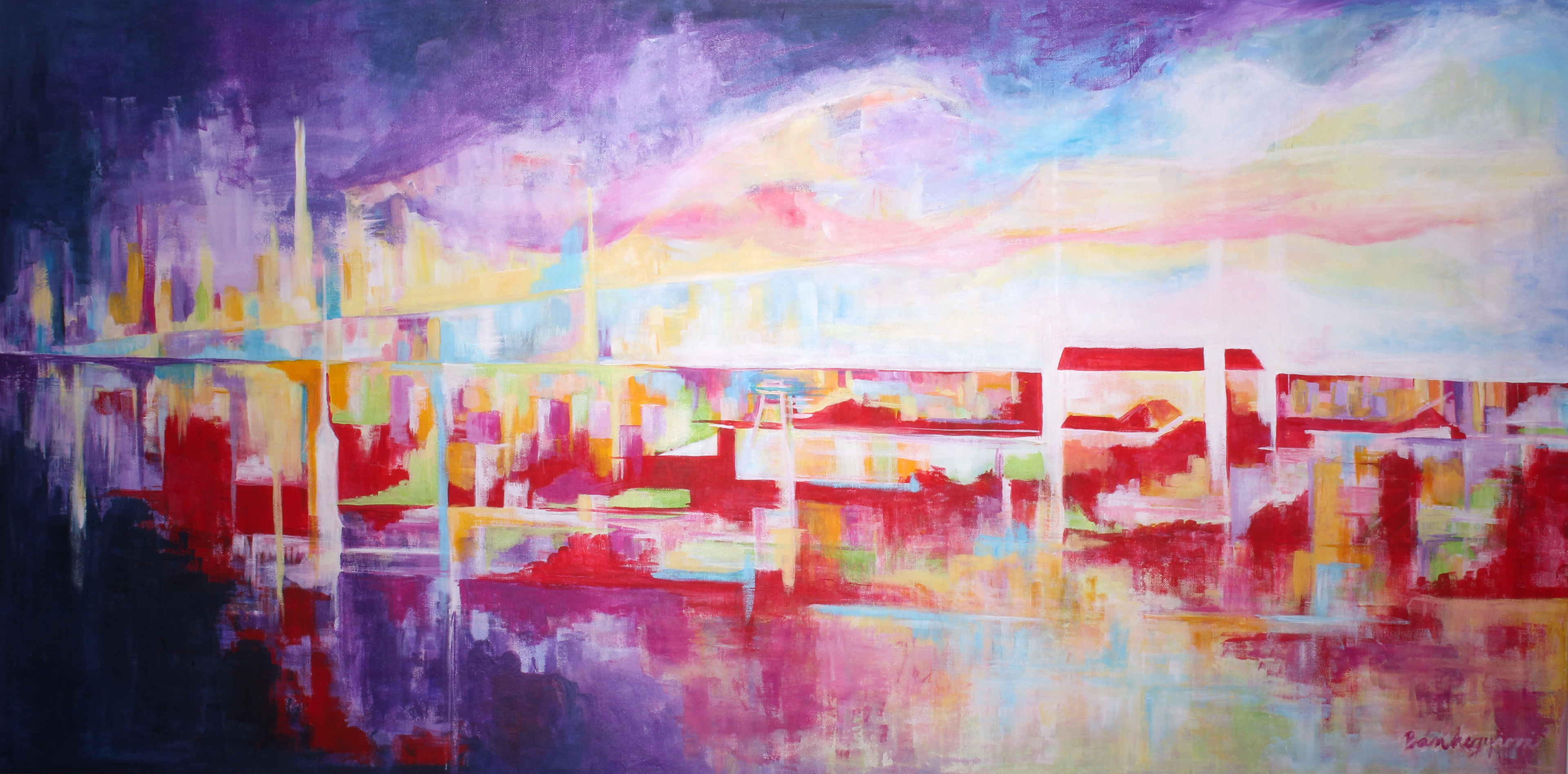 Bratislava, akryl 170x40