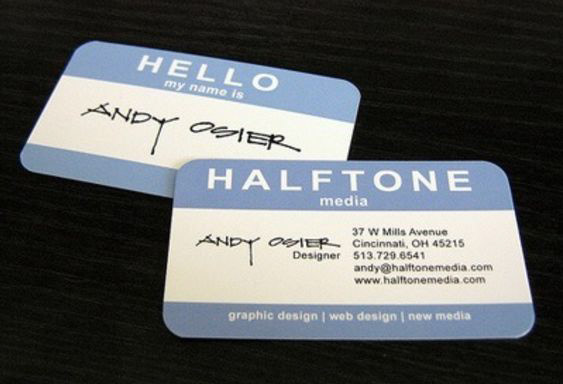 Unusal design of a business card