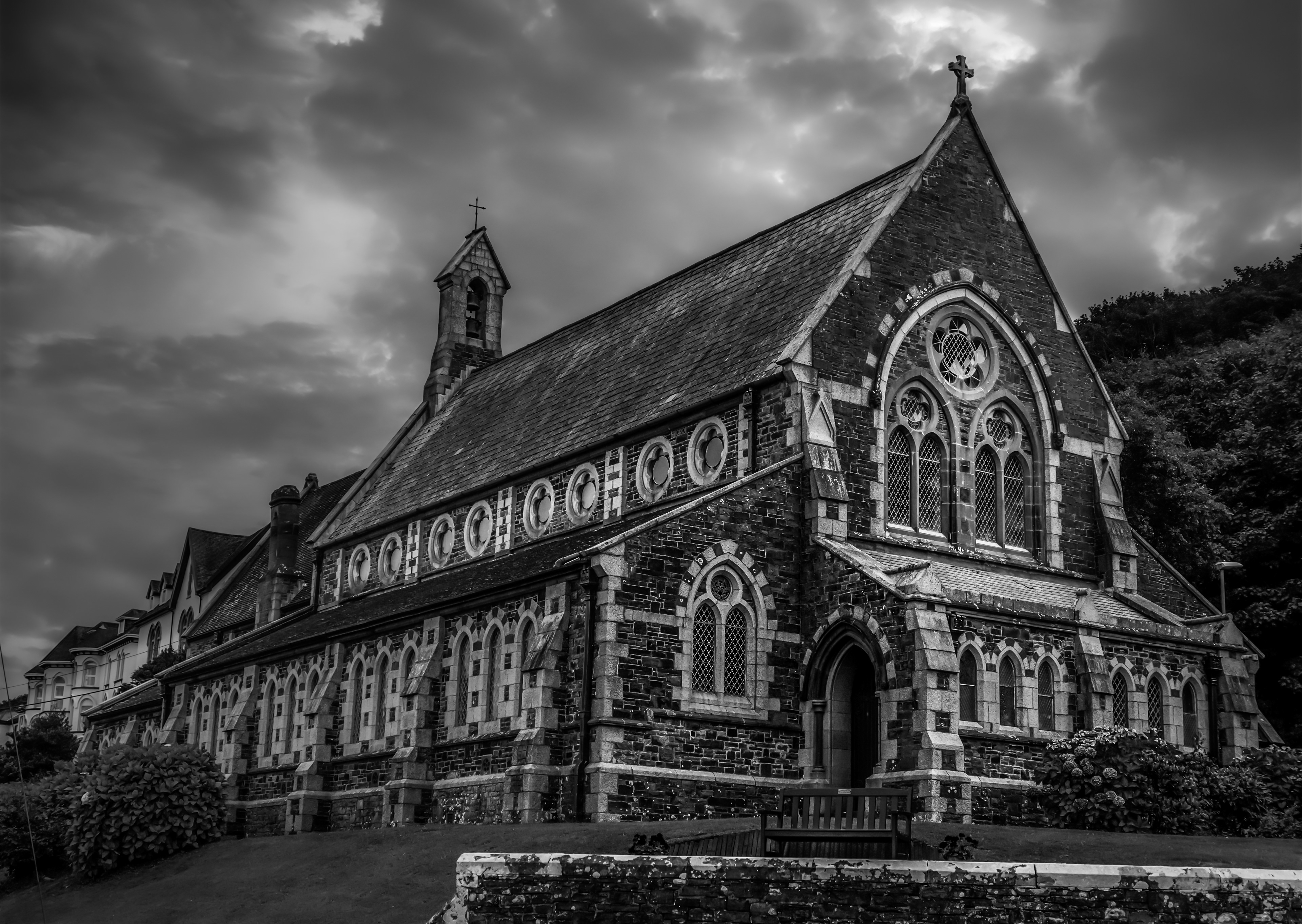 Holy Trinity Church, Westward Ho! Black and White photography 