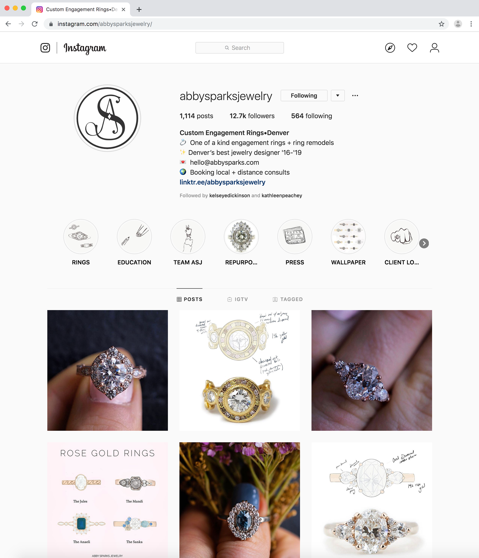 Abby Sparks Jewelry Instagram (@abbysparksjewelry)