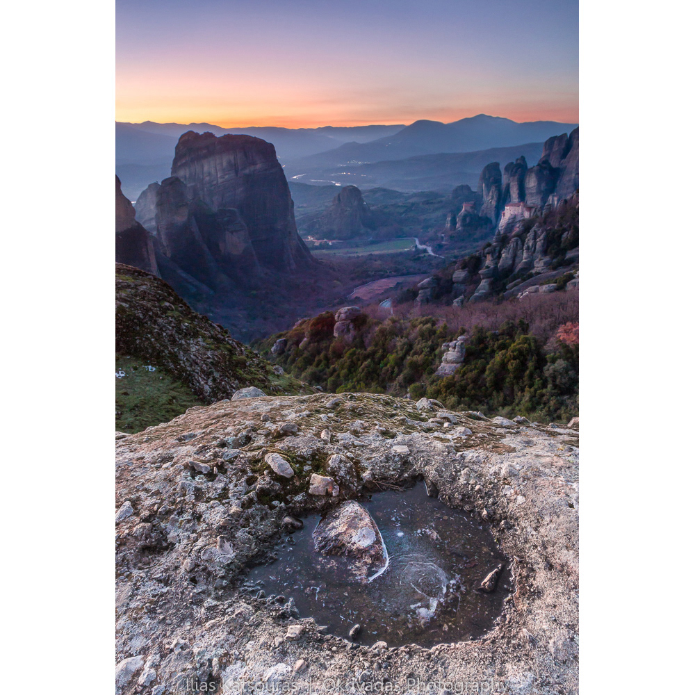meteora,landscape,sunset,μετέωρα,τοπίο,ηλιοβασίλεμα