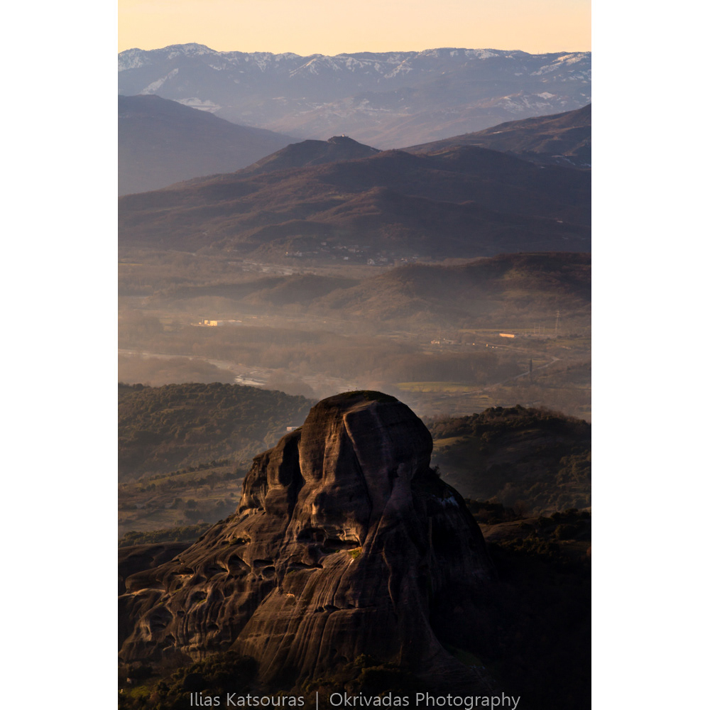 Rock in meteora snow βράχος μετέωρα χιόνι