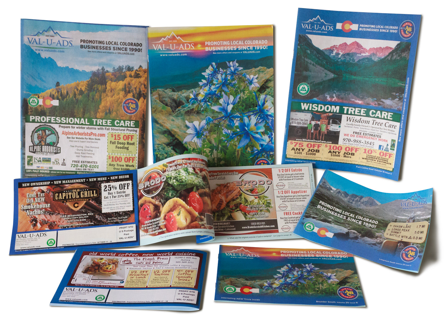 Examples of VAL-U-ADS book/magazine covers