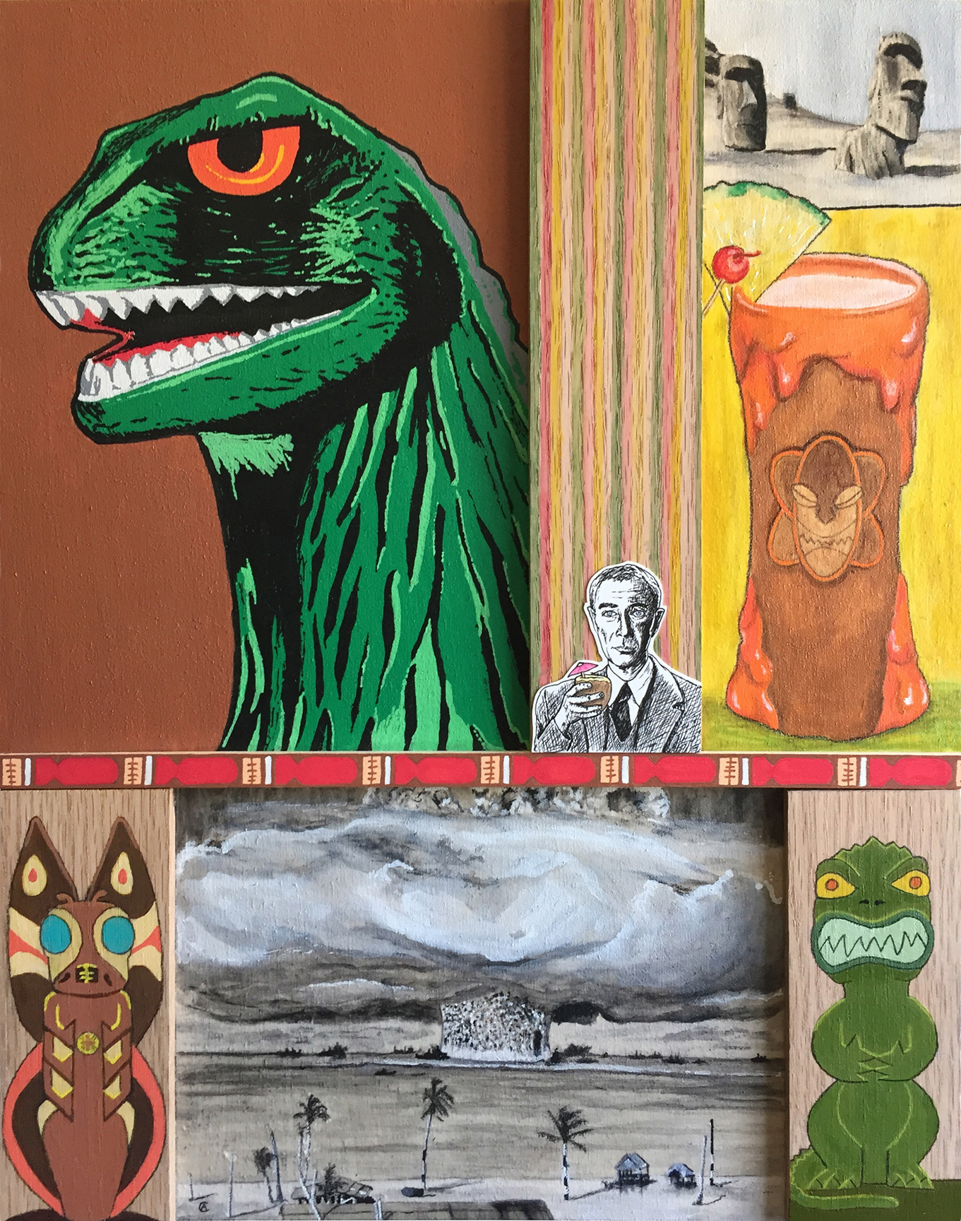Tiki Weapons of Mass Destruction 11" x 14"