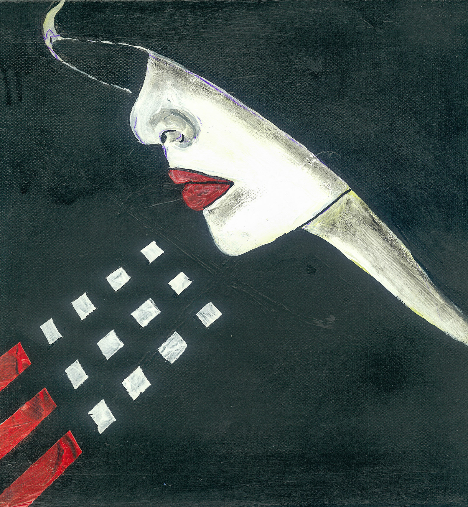 Sprachlos | Frank Xavier Original | Acryl auf Leinwand | 30 mal 30 cm