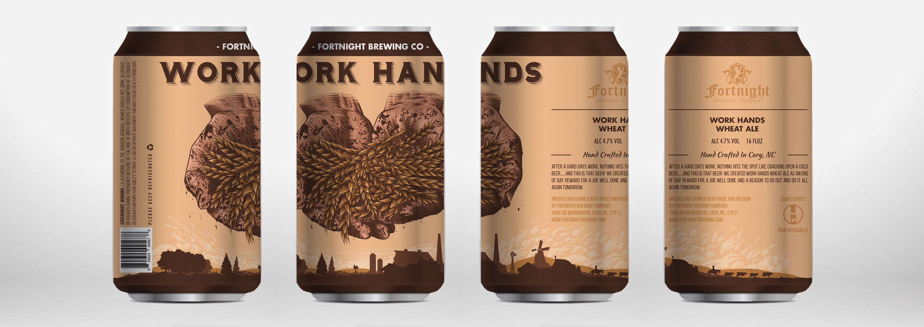 Sam Mayle Work Hands Beer Can Packaging