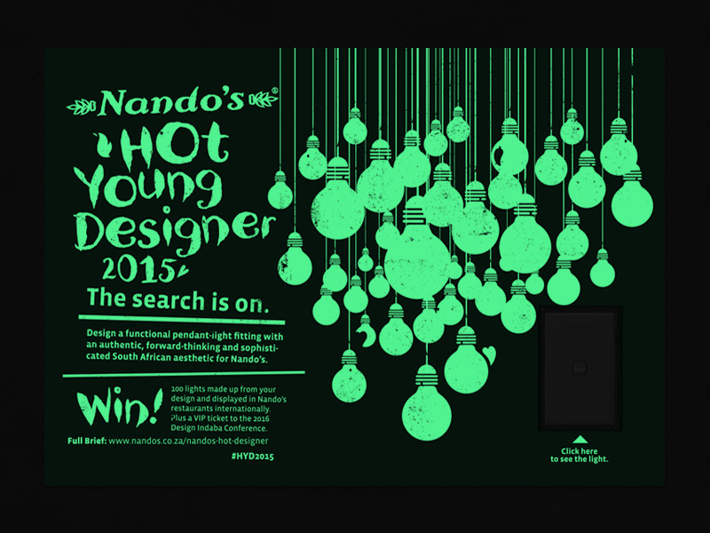 Studio Fu Design Laser Cutting Nando S Glow In The Dark Glow In The Dark Poster For Nando S Young Designers Produced Sunshinegun