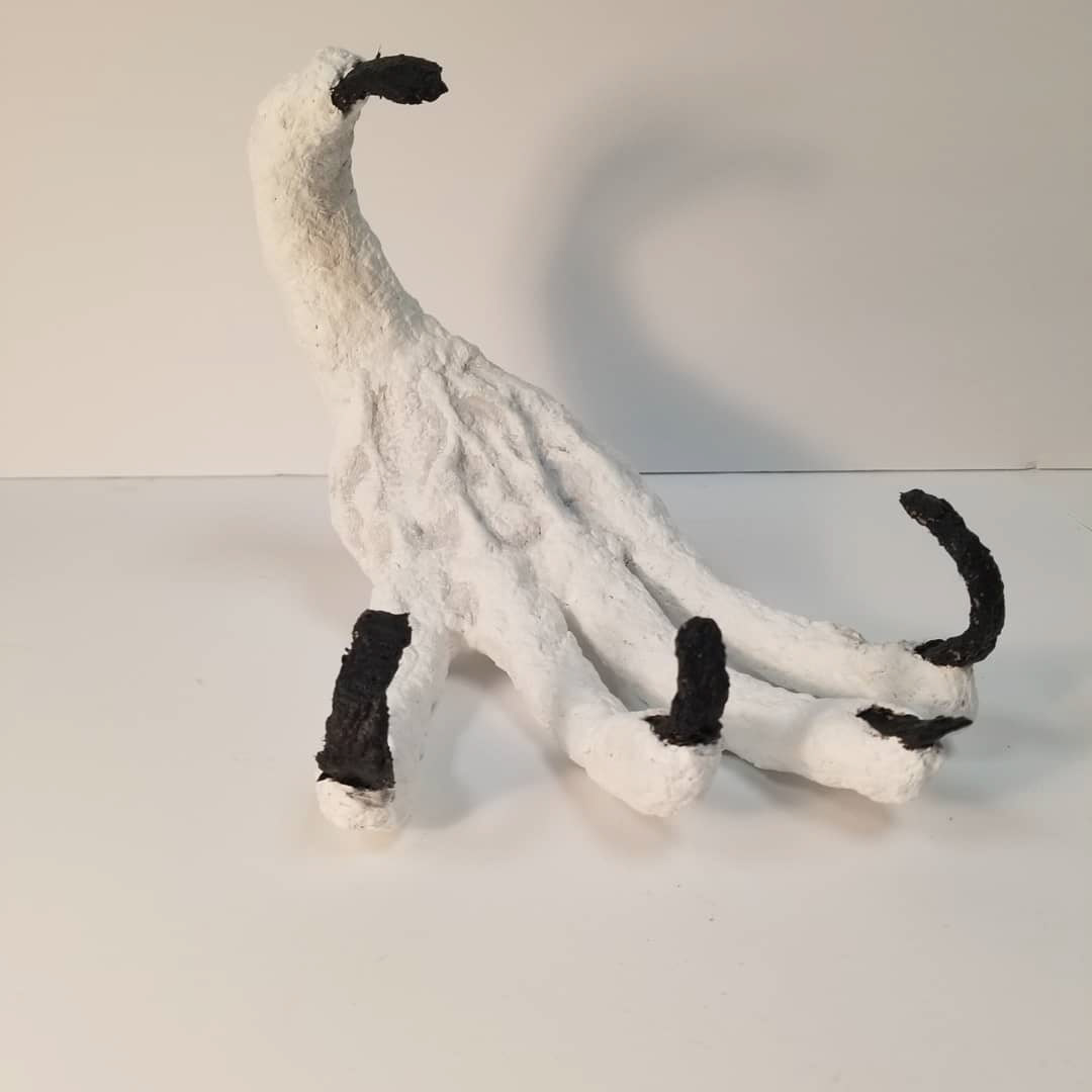 "Stressed" | 5" x 5"x 10" | Paper pulp and acrylic